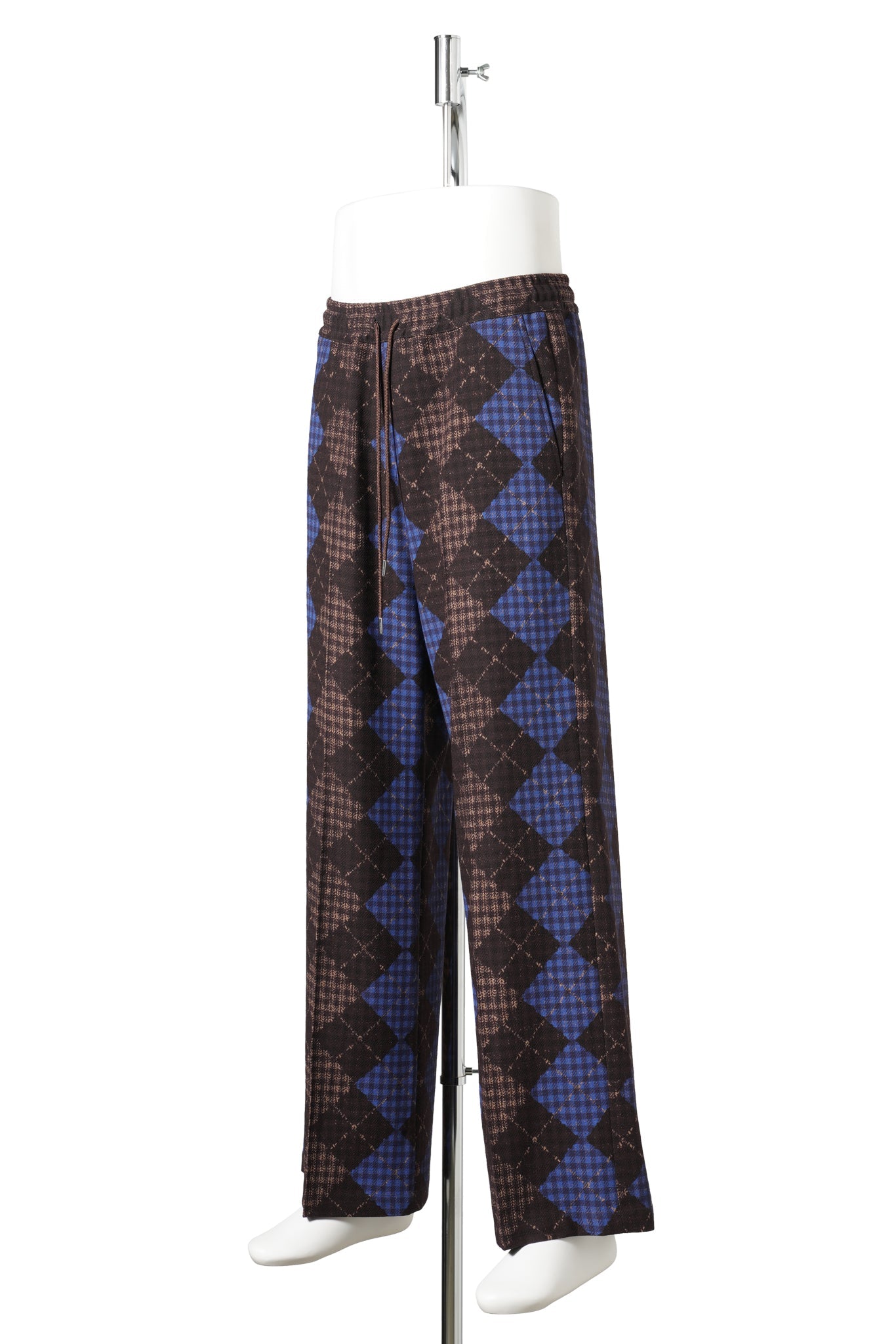 PRINT JOGGER PANT / BROWN ARGYLE