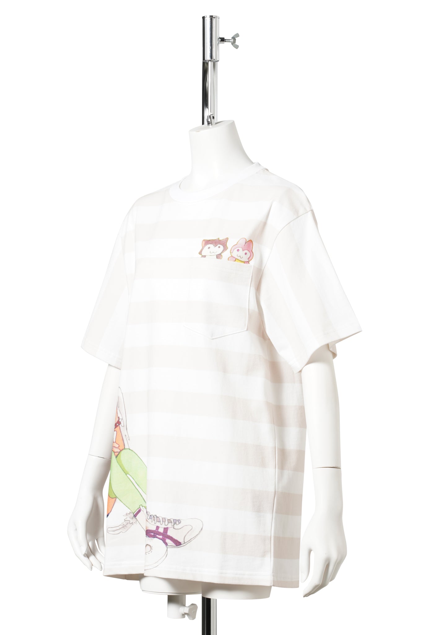 ANGEL STRIPE POCKET T / PINK STRIPE