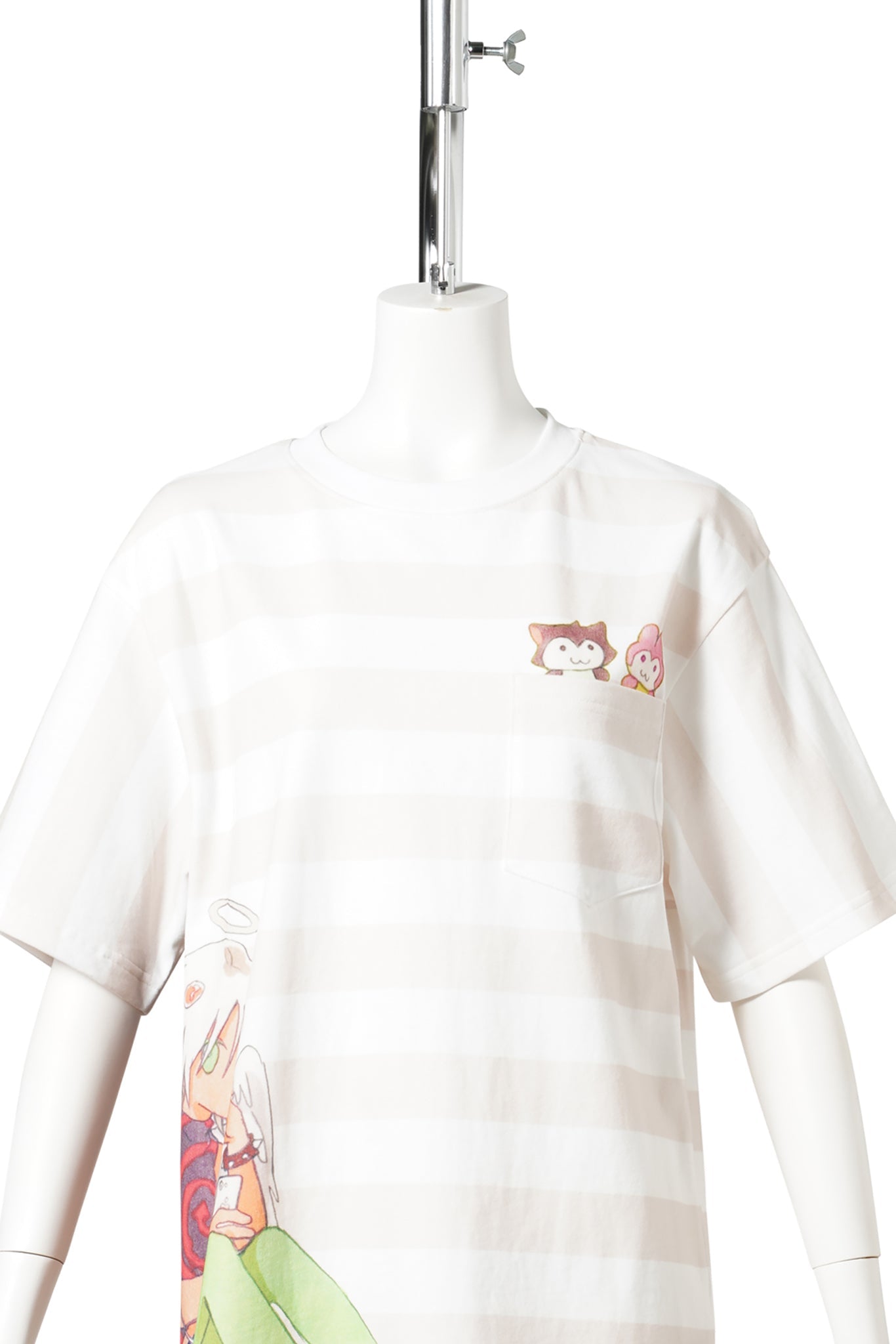 ANGEL STRIPE POCKET T / PINK STRIPE
