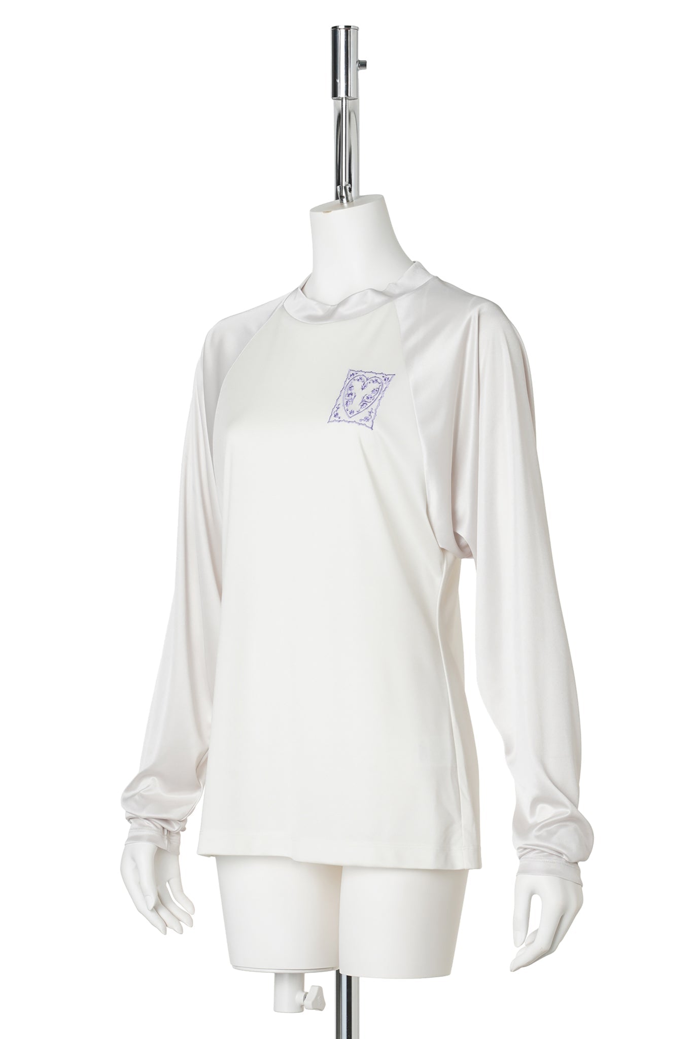 GLOSSY RAGLAN T-SHIRT / WHITE