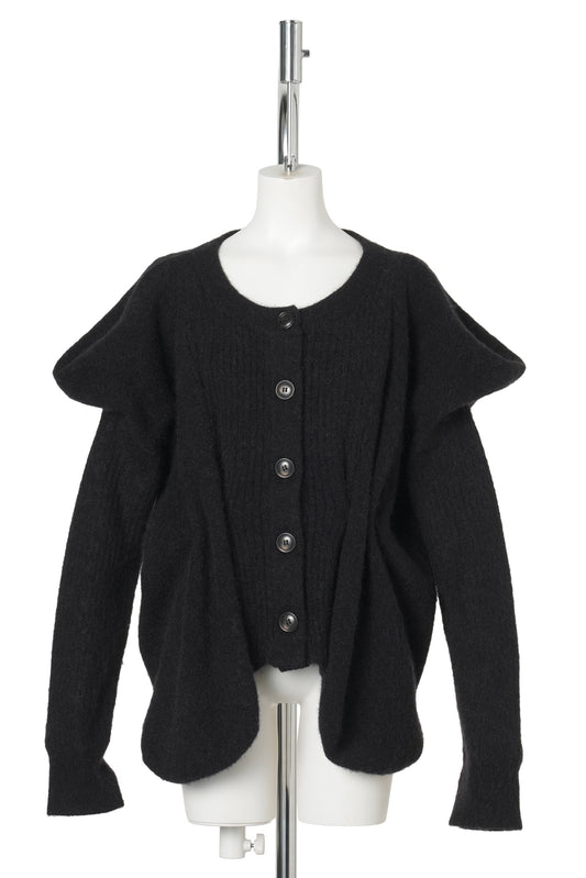 SOCKS SHAPED CARDIGAN / BLACK