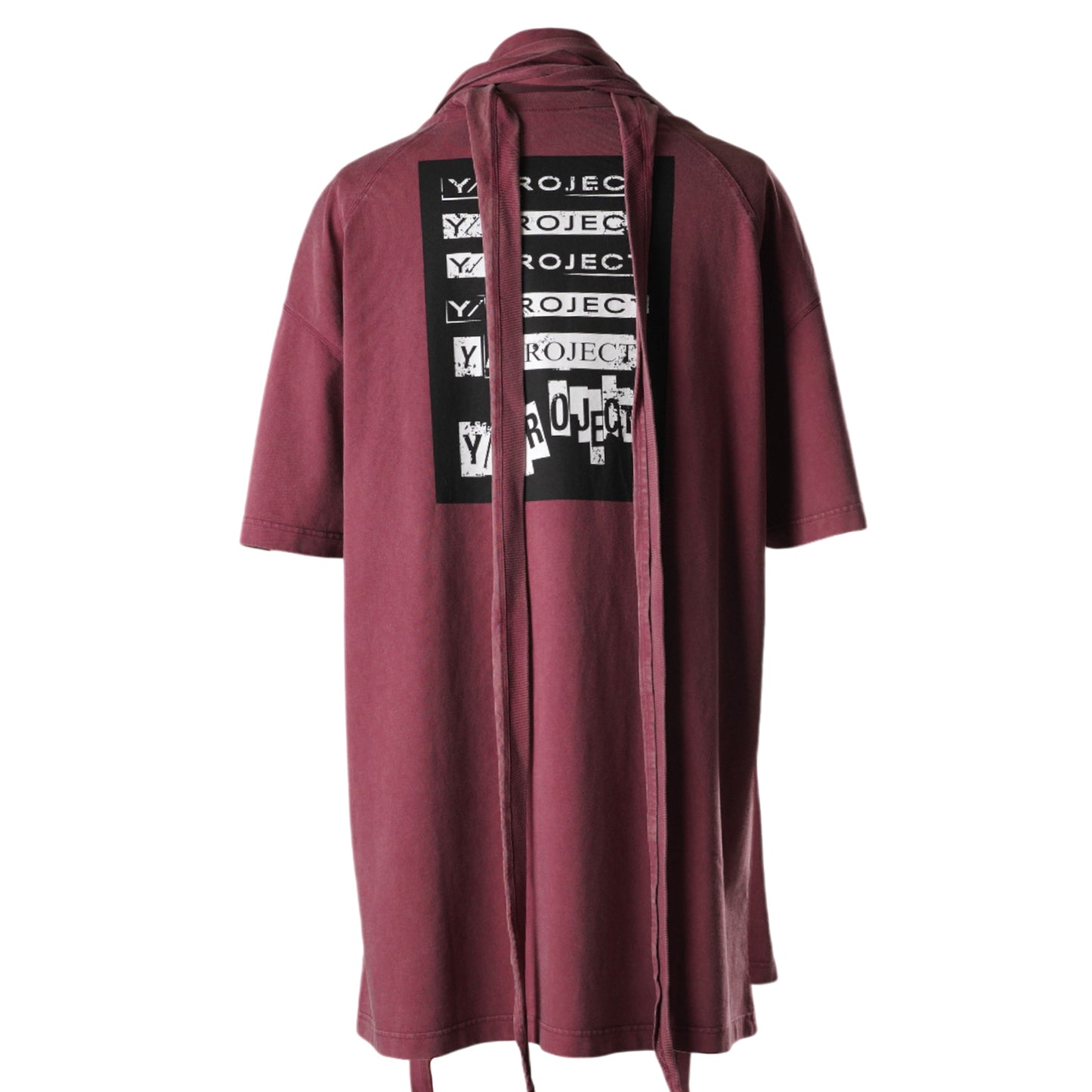 MULTISCARF ROCK BAND PRINT DRESS / BURGUNDY