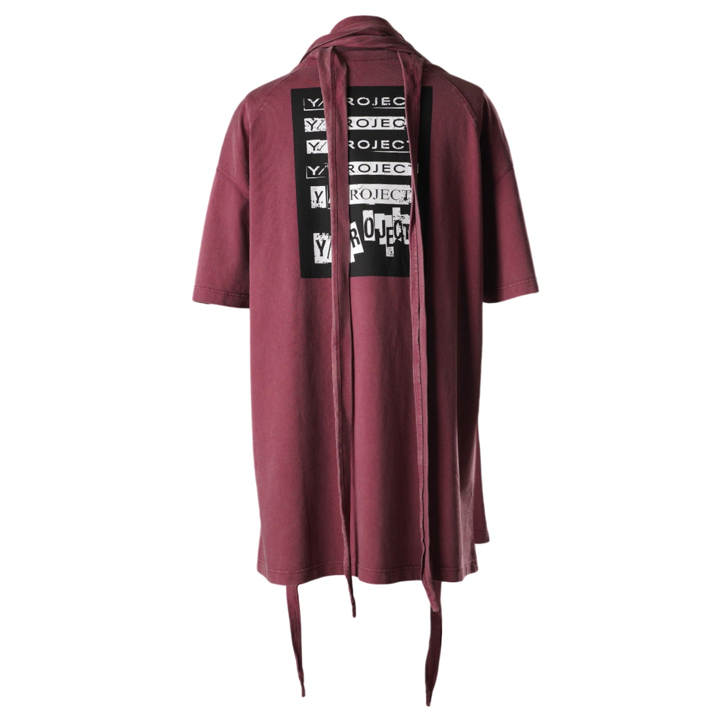 MULTISCARF ROCK BAND PRINT DRESS / BURGUNDY