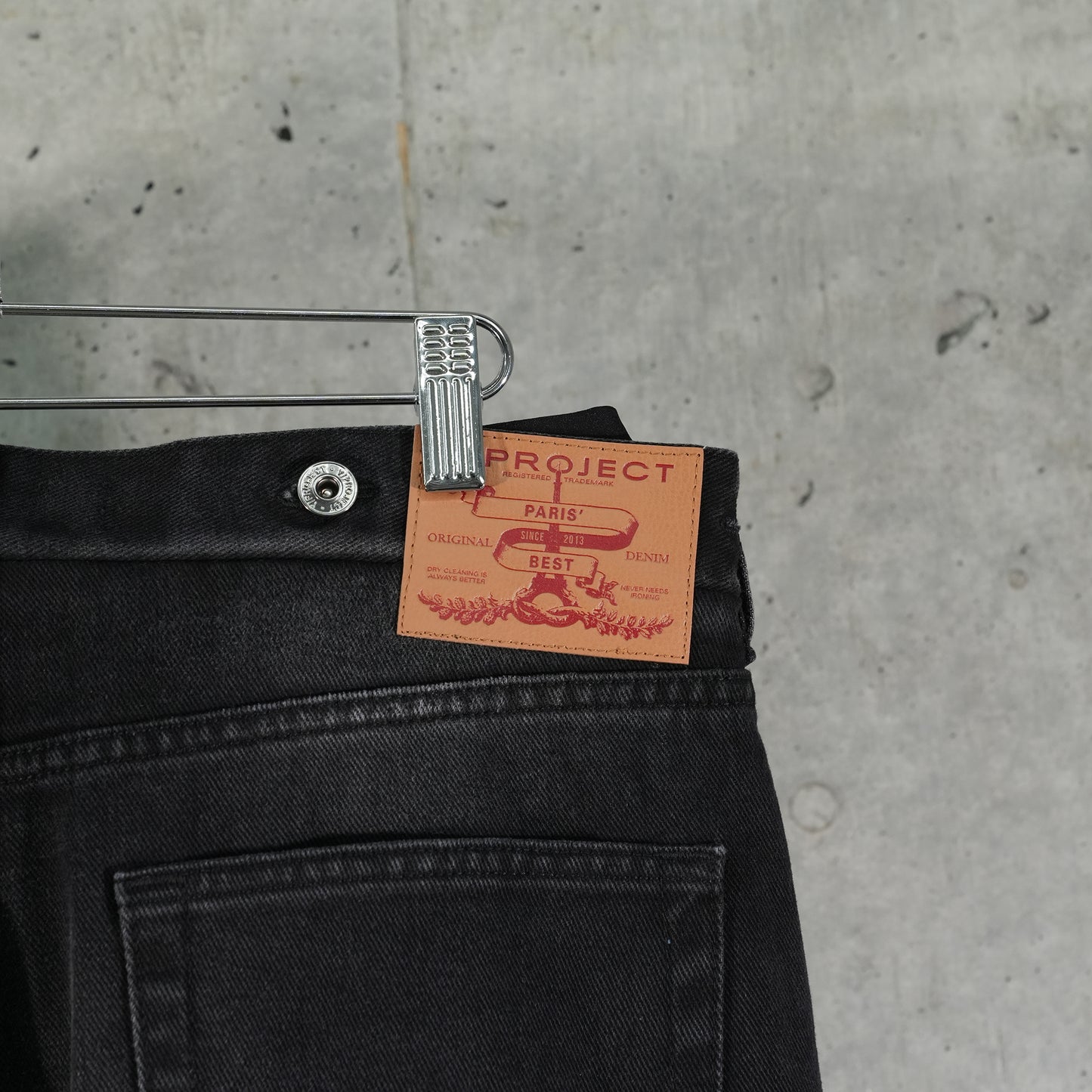 COLLAPSED WAIST JEANS / FADED BLACK/BLACK