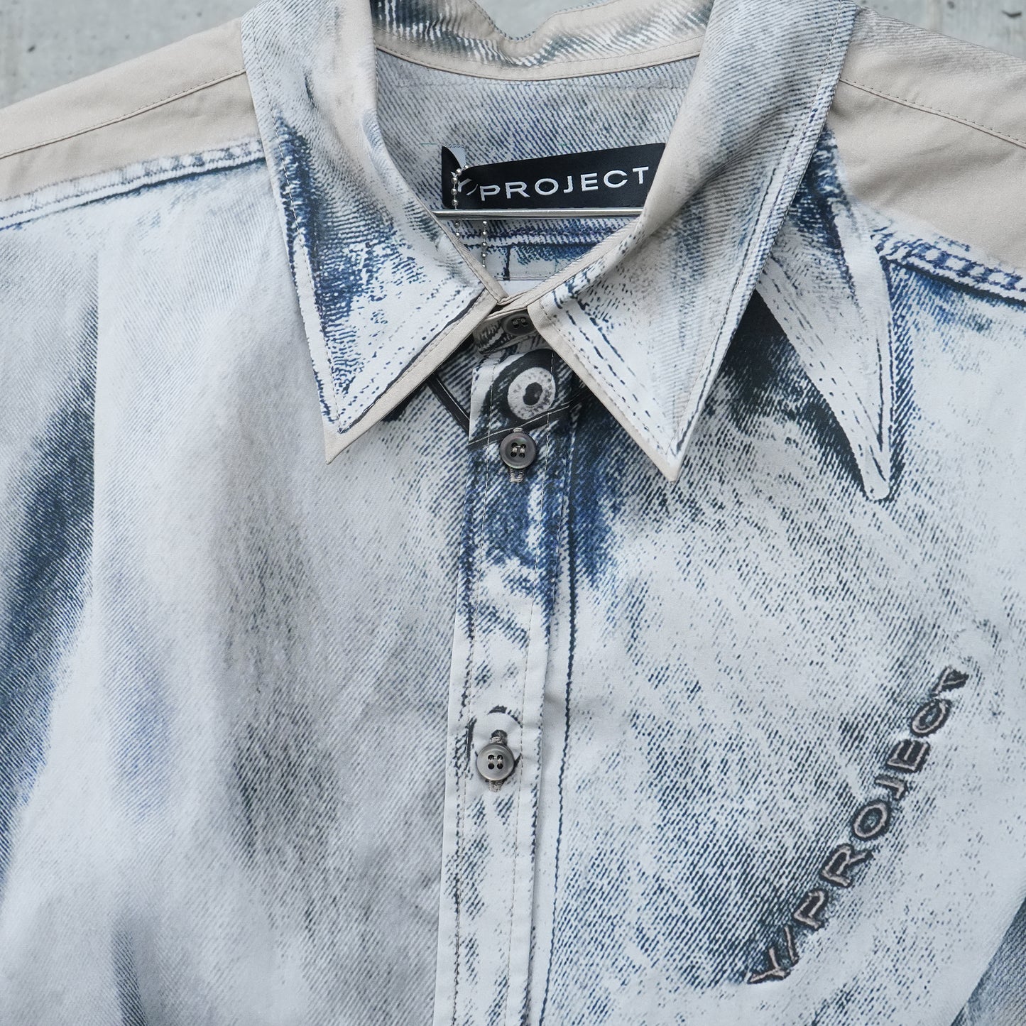 YP TROMPE L'OEIL SHIRT / BEIGE/BLUE