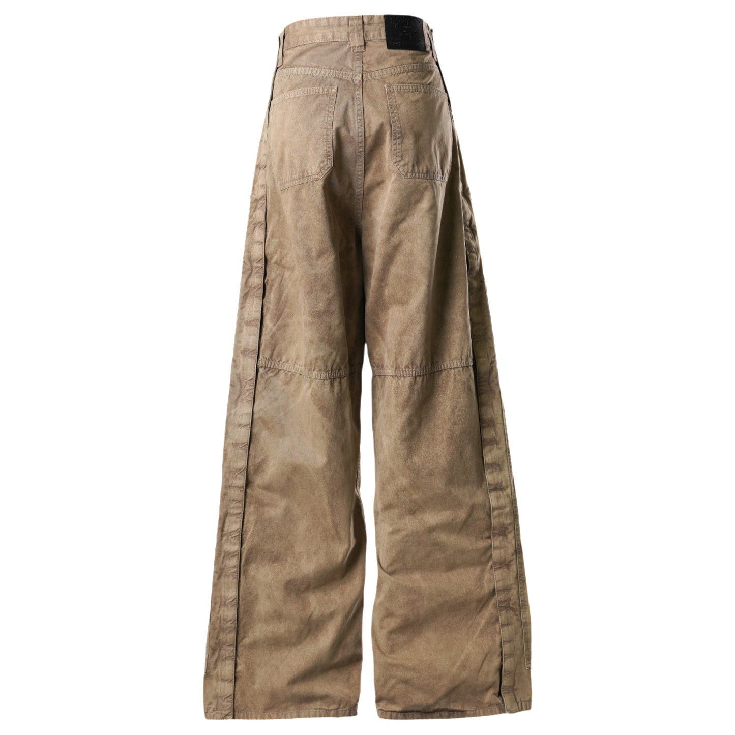 VELCRO CARGO PANTS / WASHED KHAKI