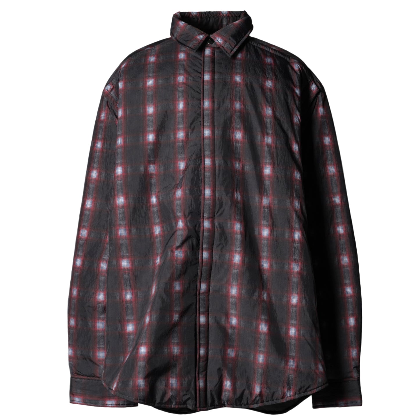 VELCRO PADDED OVERSHIRT / RED/GREY CHECK