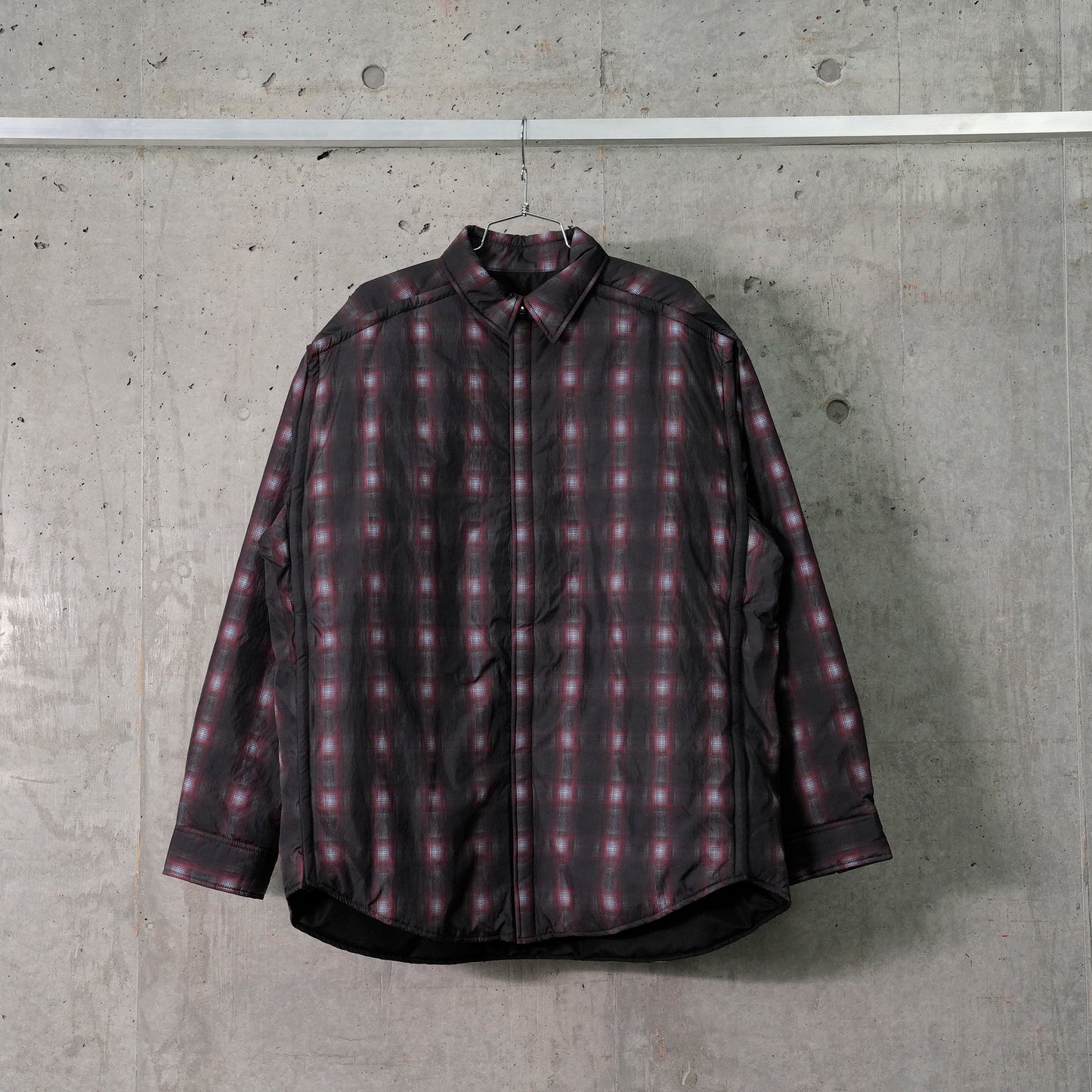 VELCRO PADDED OVERSHIRT / RED/GREY CHECK