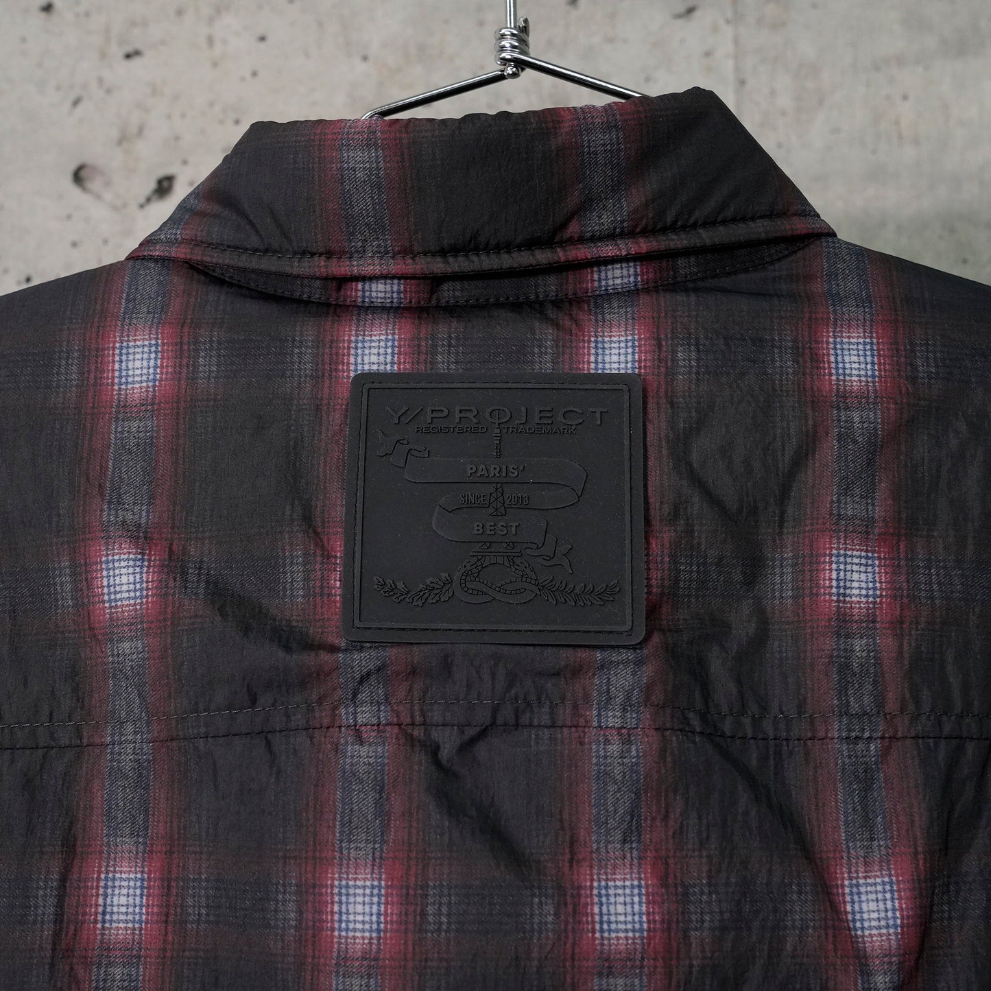 VELCRO PADDED OVERSHIRT / RED/GREY CHECK