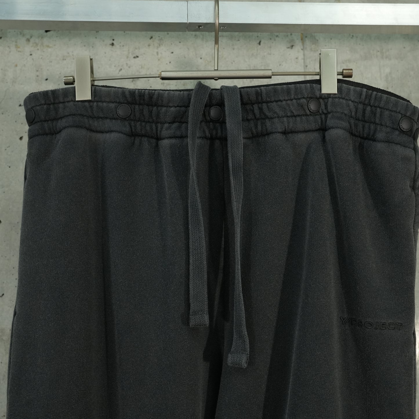 SNAP INSERT SWEATPANTS / VINTAGE BLACK