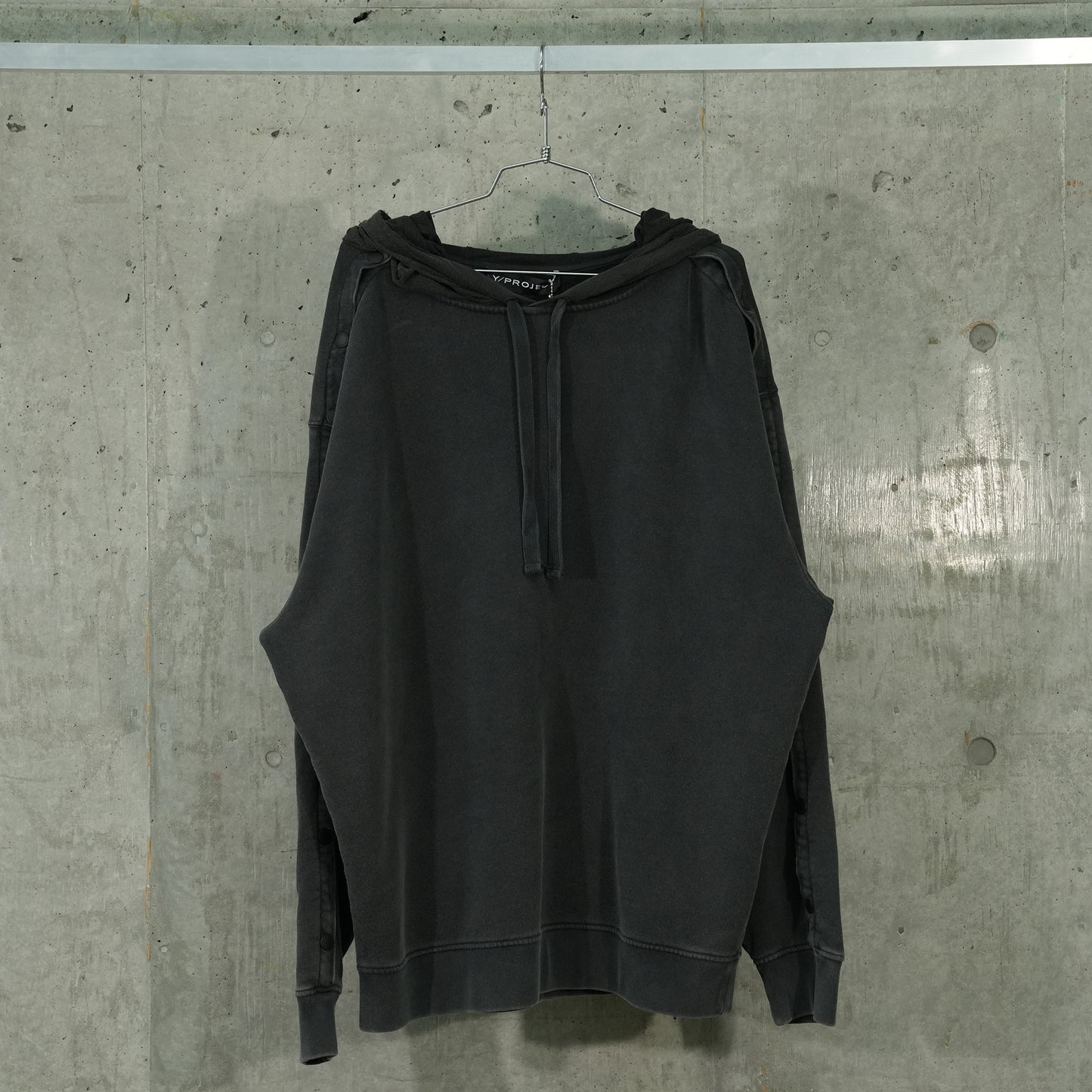 SNAP INSERT HOODIE / VINTAGE BLACK