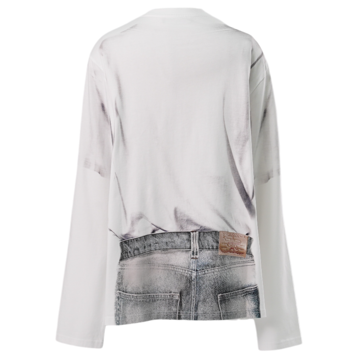 YP TROMPE L'OEIL LONG SLEEVE T-SHIRT / WHITE