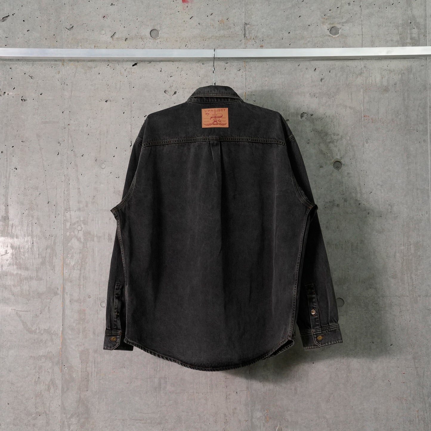 EVERGREEN PARIS' BEST PATCH DENIM SHIRT / EVERGREEN VINTAGE BLACK