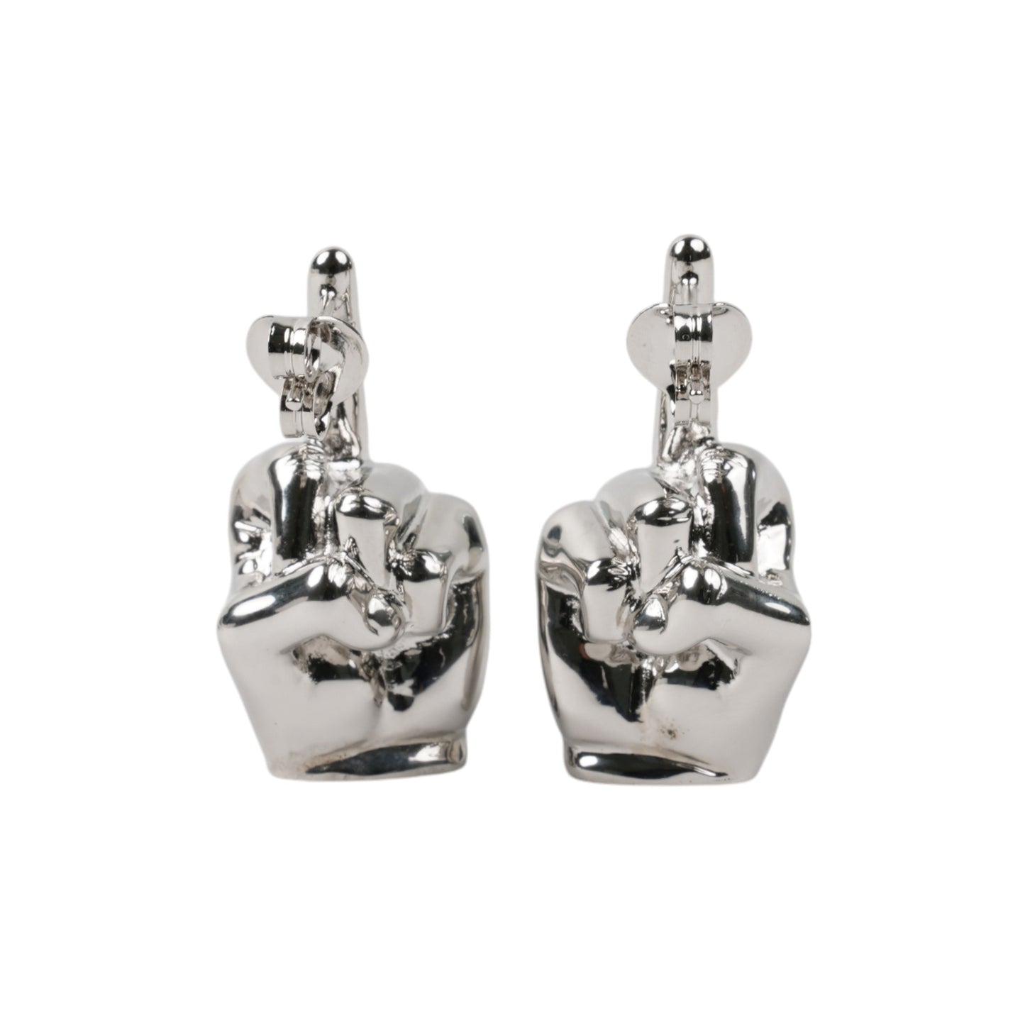 MINI FUCK YOU EARRINGS / SILVER