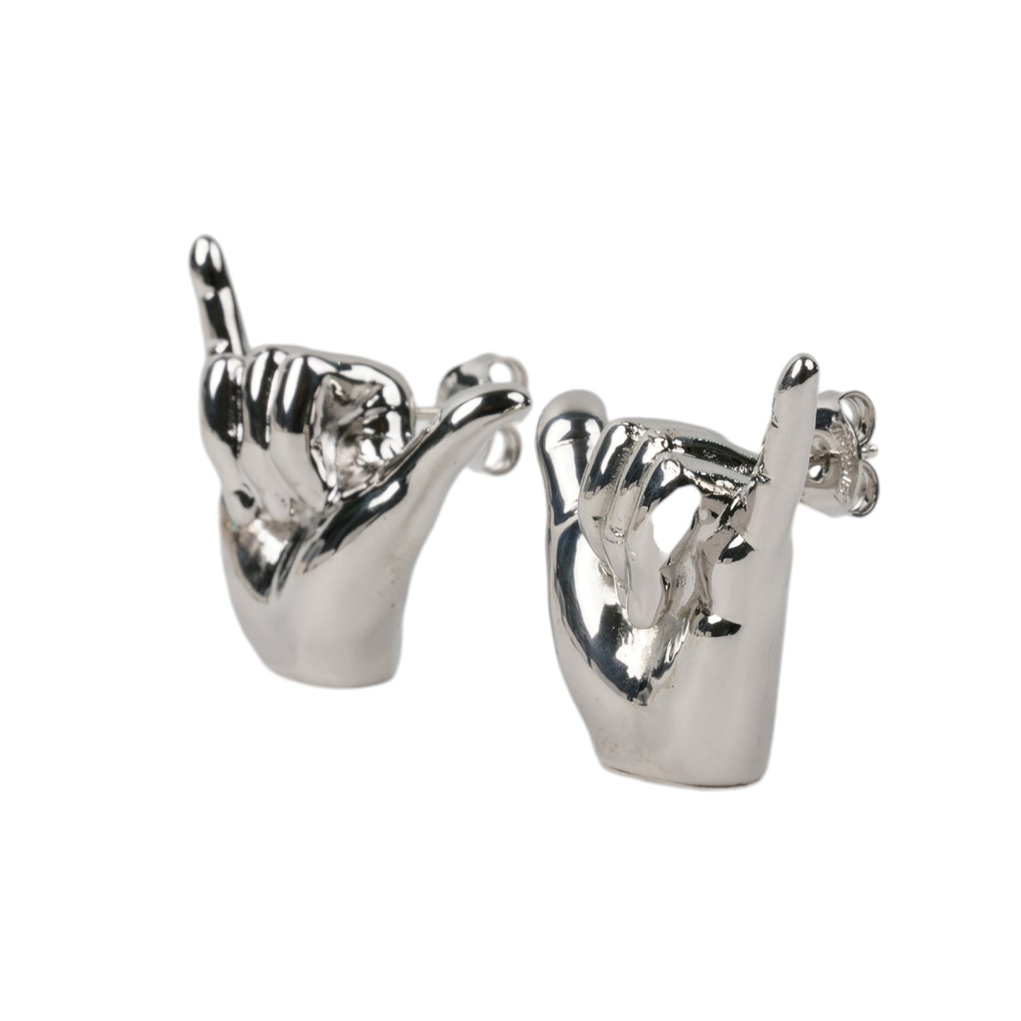 MINI SHAKA EARRINGS / SHINY SILVER