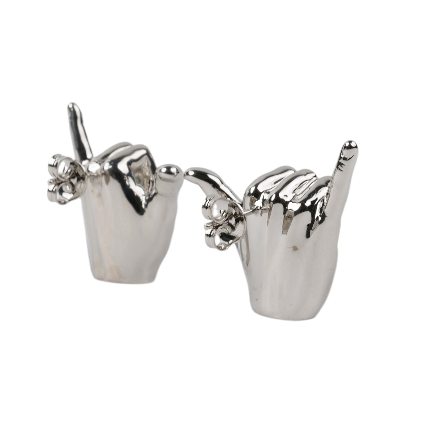 MINI SHAKA EARRINGS / SHINY SILVER