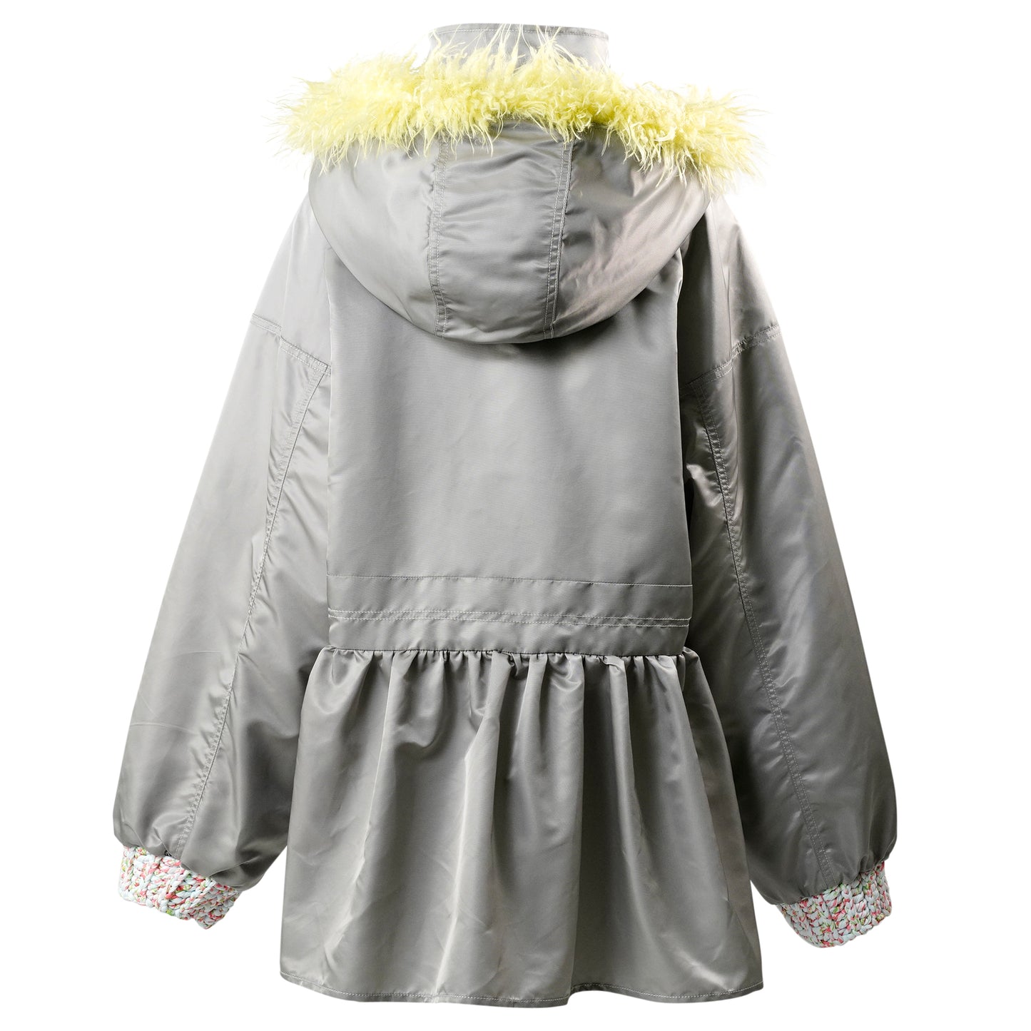 SKIRTED PARKA (GREY) / GREY/YELLOW