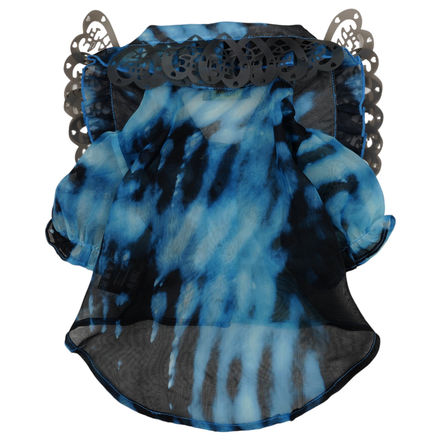 RUFFLED PET DRESS / BLUE