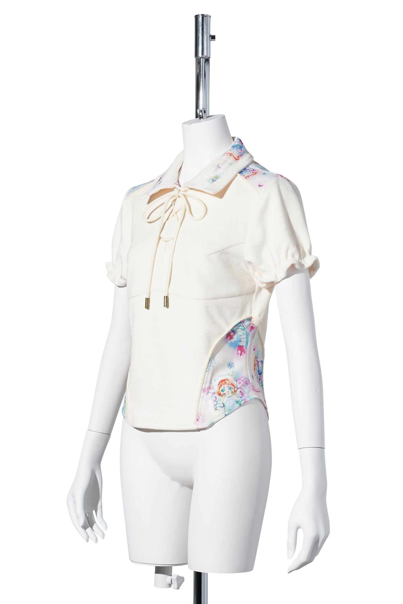 YUEQI QI x EMA GASPAR FOOTBALL JERSEY / BEIGE/PRINT