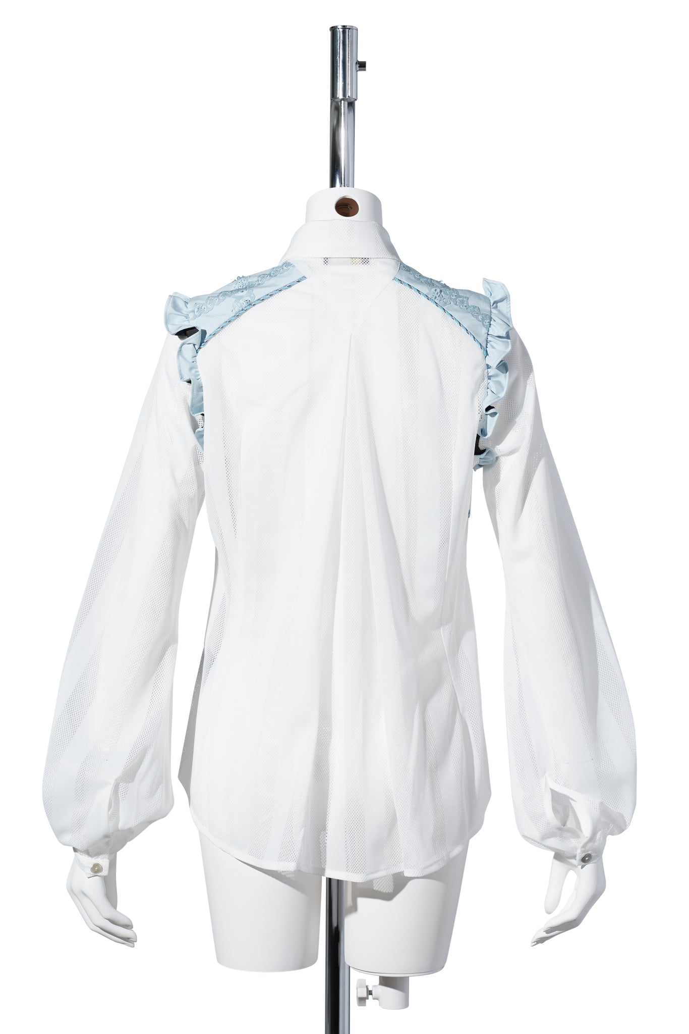 DEVIL COLLAR FOOTBALL JERSEY / WHITE/BLUE