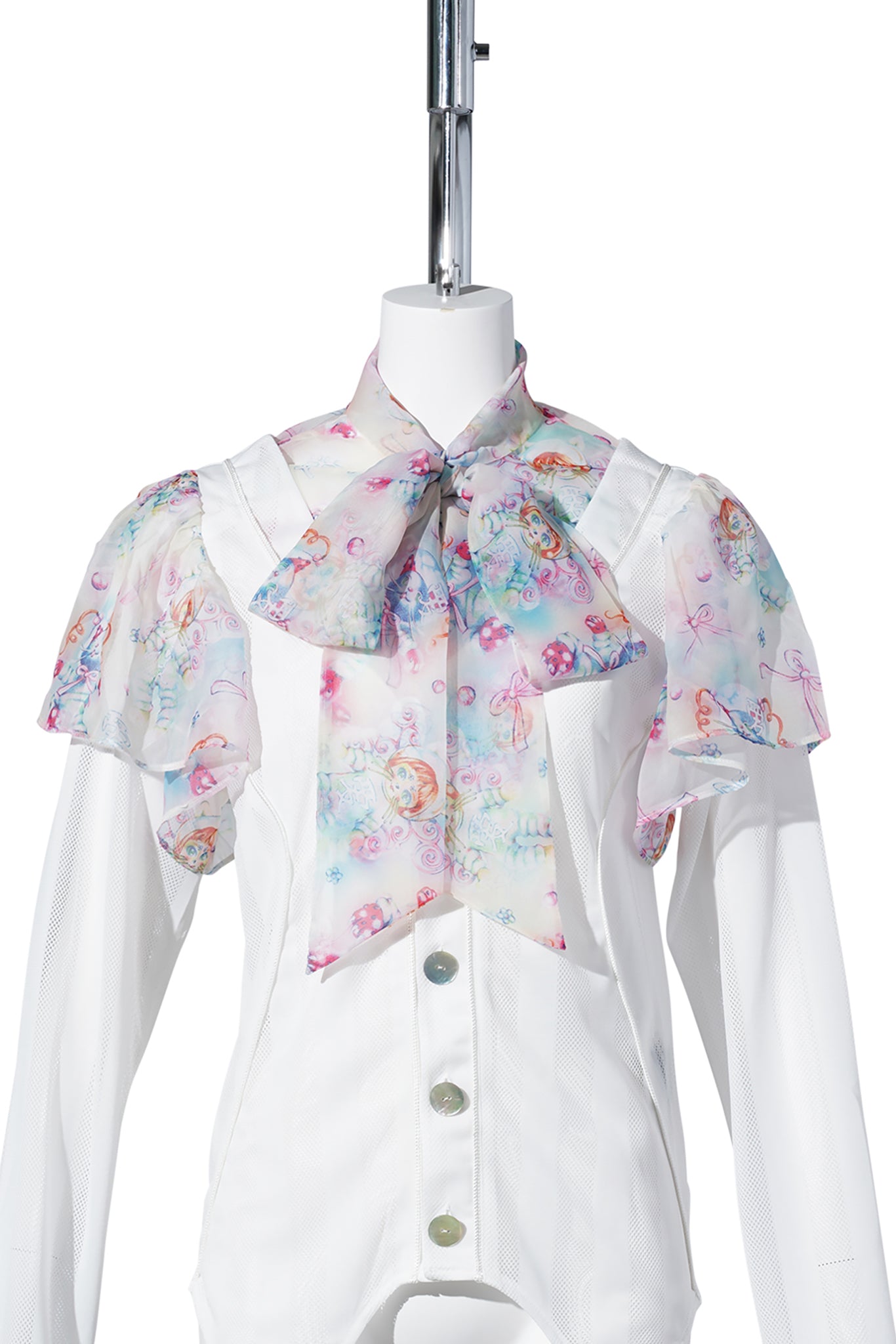 YUEQI QI x EMA GASPAR BAT SLEEVES FOOTBALL JERSEY / WHITE/PRINT