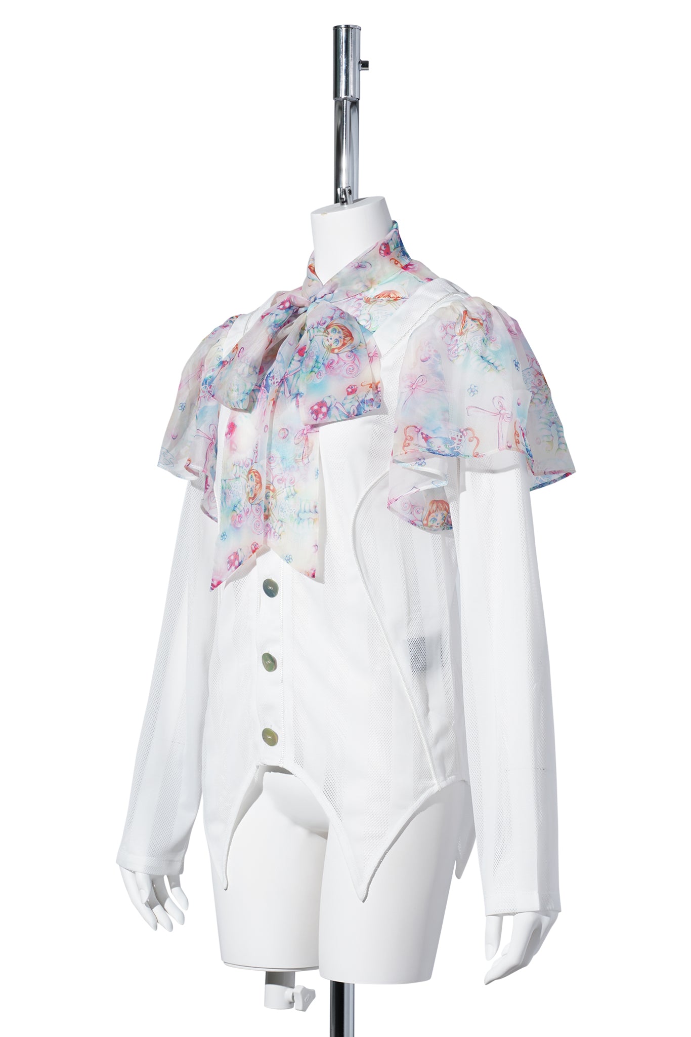 YUEQI QI x EMA GASPAR BAT SLEEVES FOOTBALL JERSEY / WHITE/PRINT