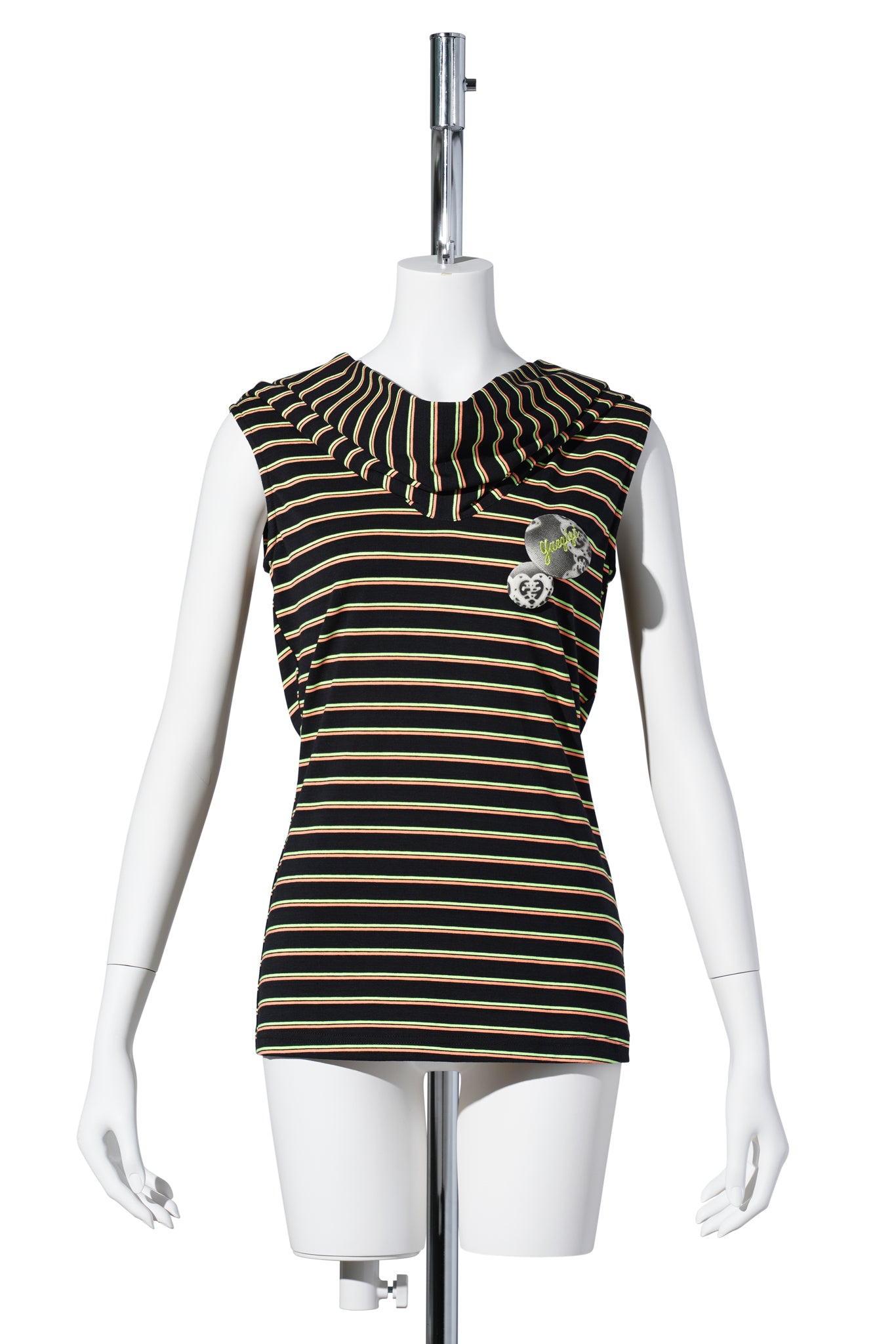 STRIPE HOOD / BLACK/YELLOW/ORANGE