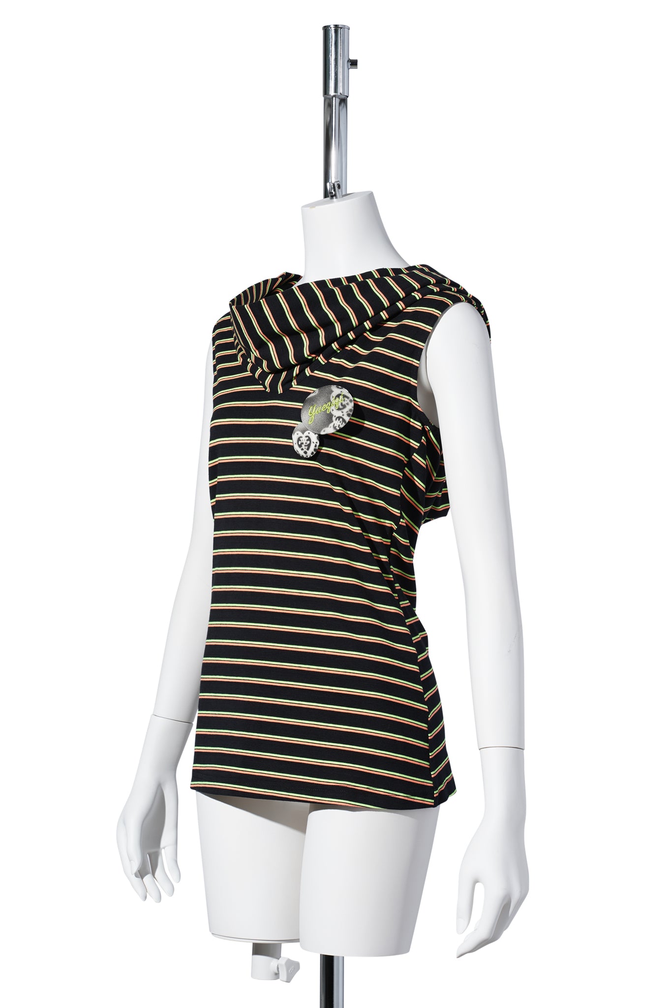 STRIPE HOOD / BLACK/YELLOW/ORANGE