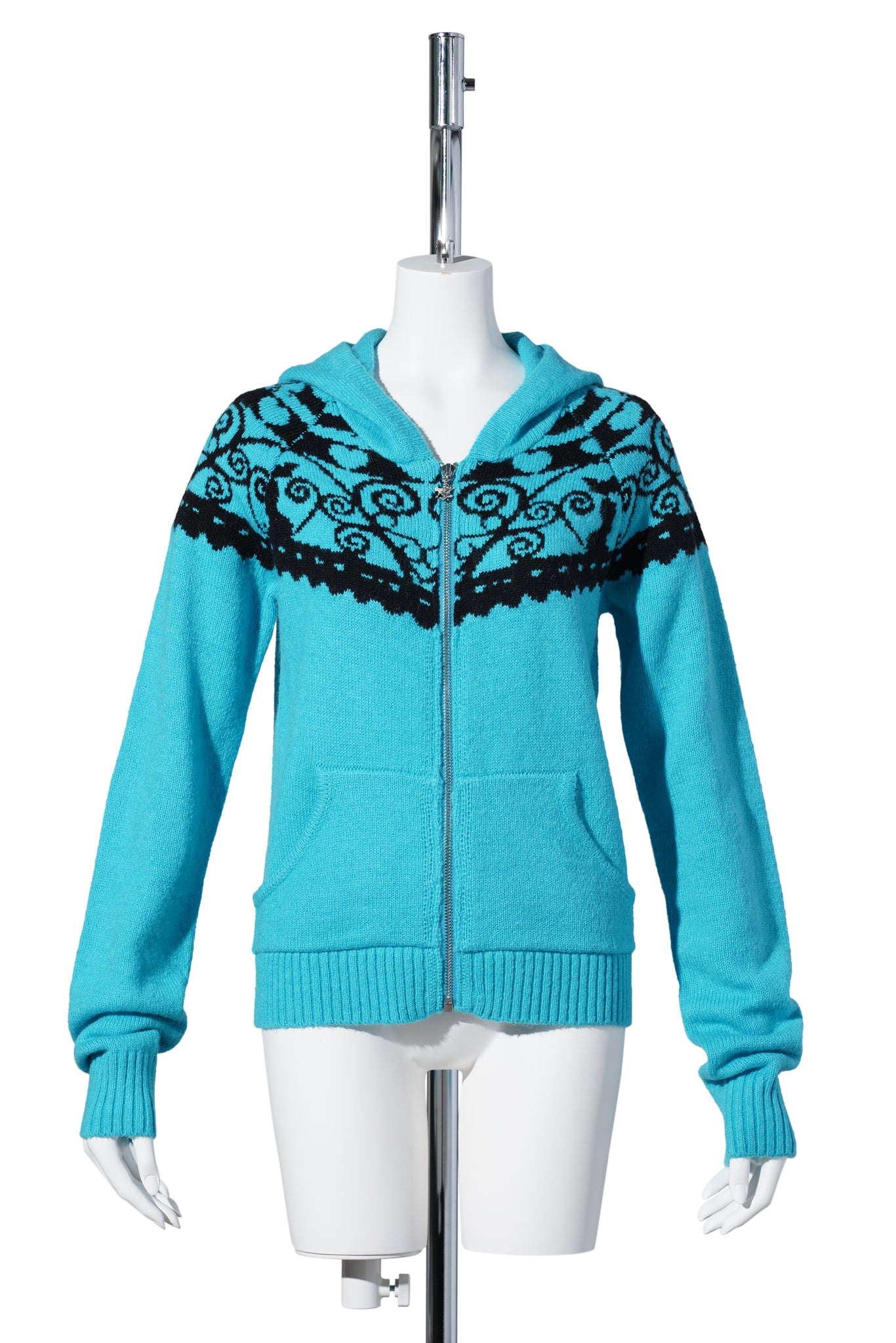 FAIR ISLE SWEATER / BLUE/BLACK