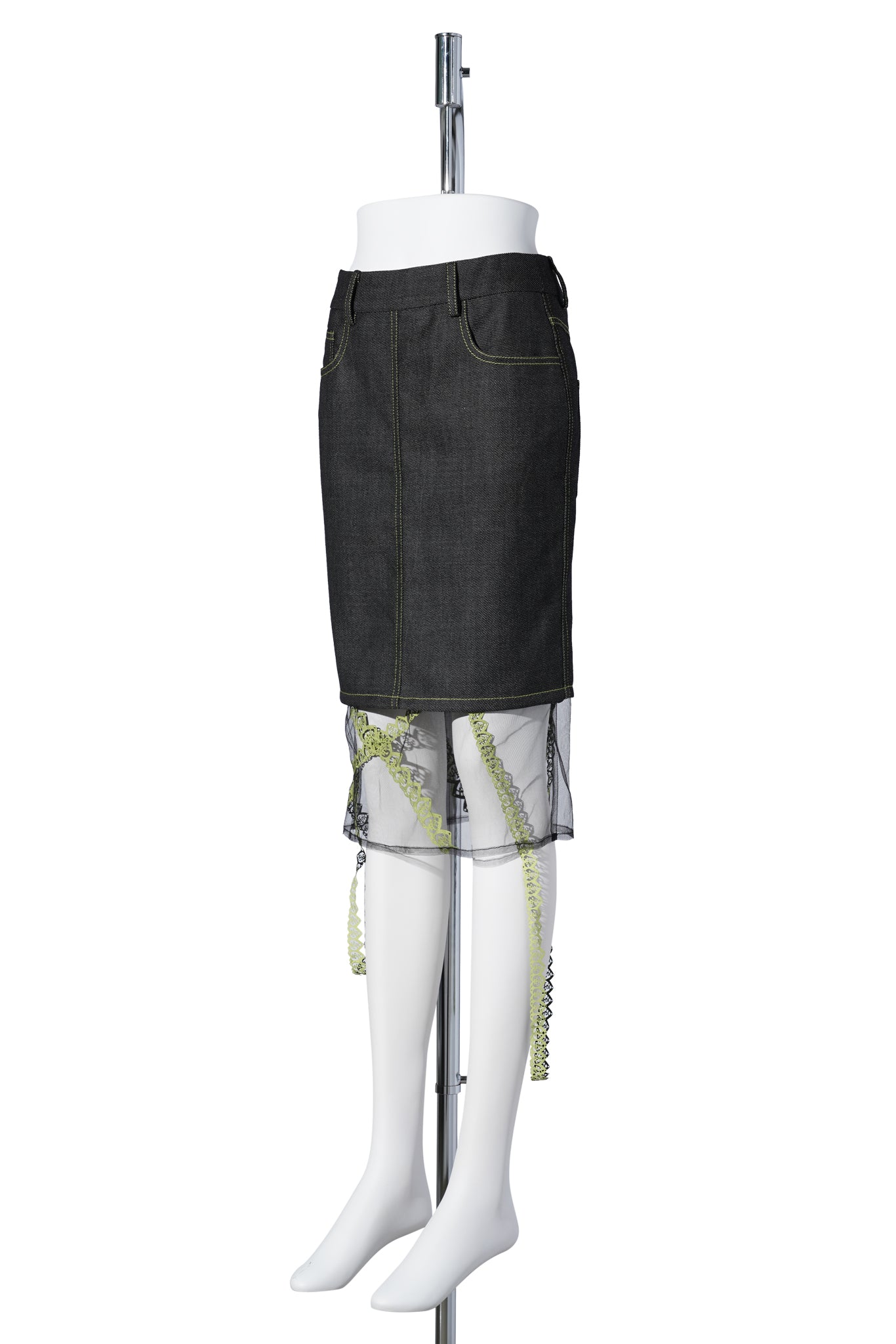 LASER LOVE PENCIL SKIRT / BLACK