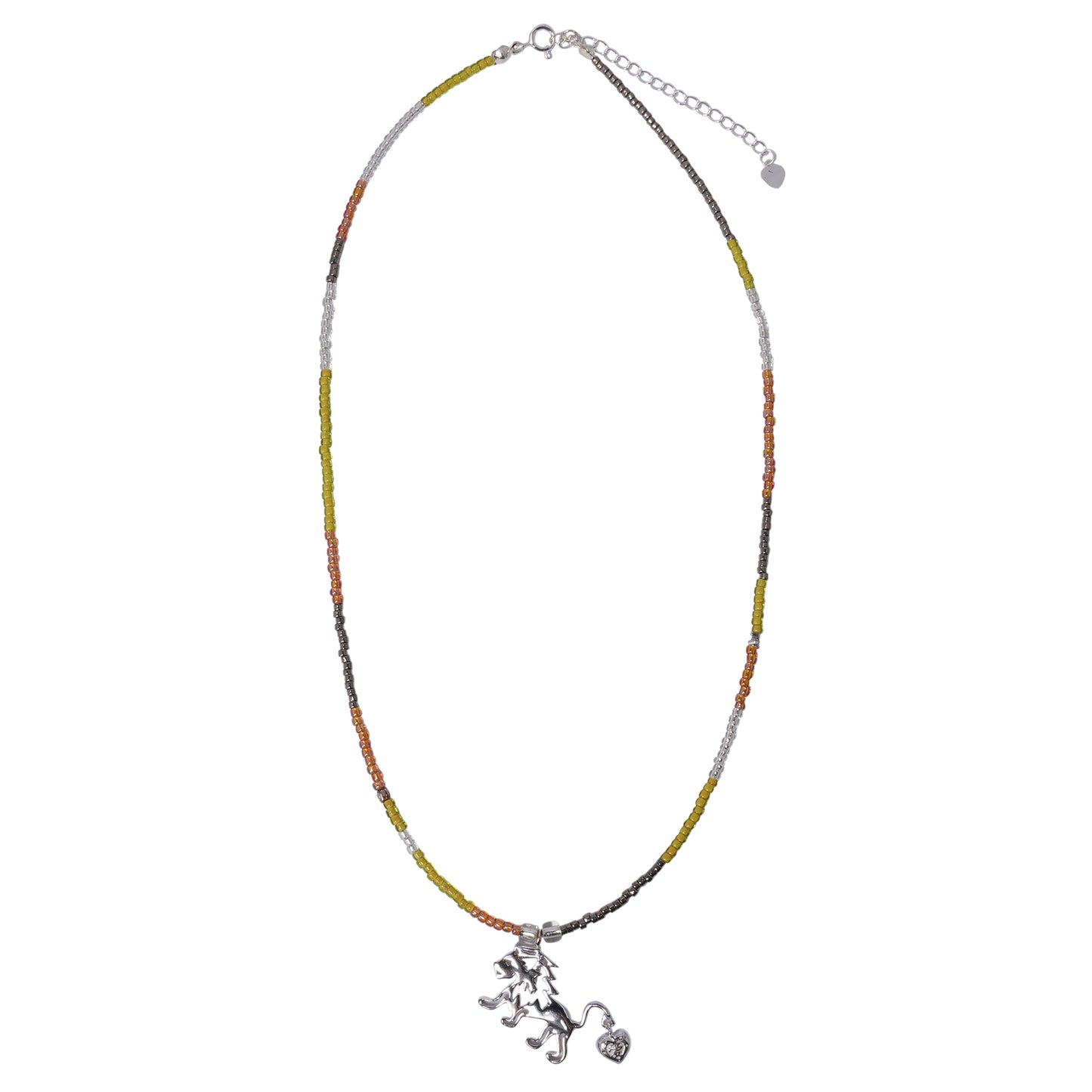 LEO BEADED NECKLACE / YELLOW/ORANGE
