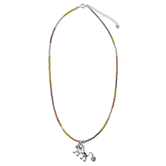LEO BEADED NECKLACE / YELLOW/ORANGE