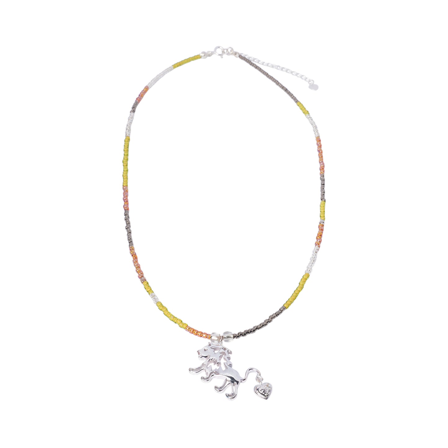 LEO BEADED NECKLACE / YELLOW/ORANGE