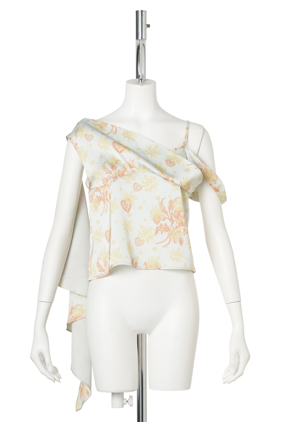 MINT ROSA HEART SCROLL SCARF TOP / MINT/BUTTER