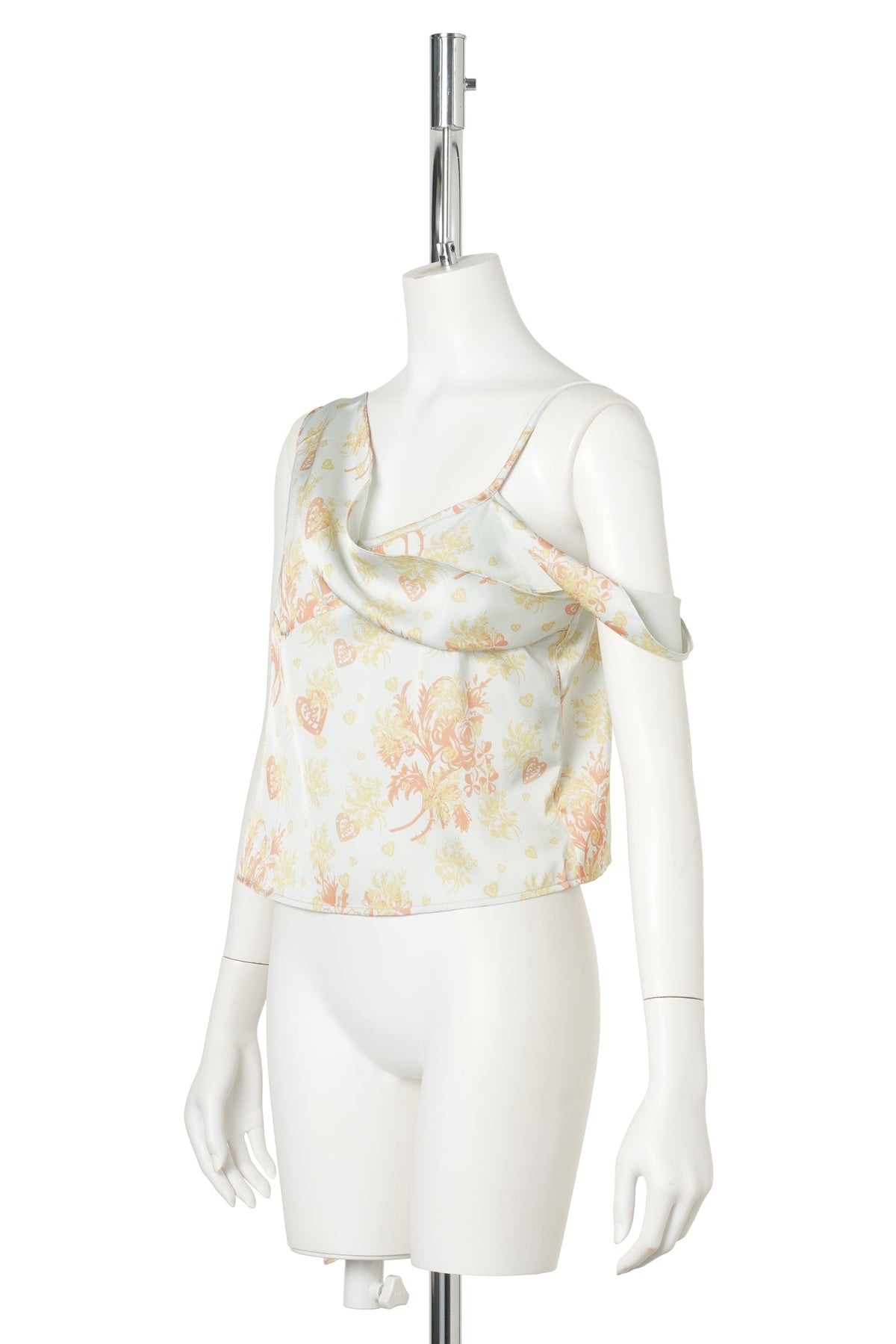 MINT ROSA HEART SCROLL SCARF TOP / MINT/BUTTER