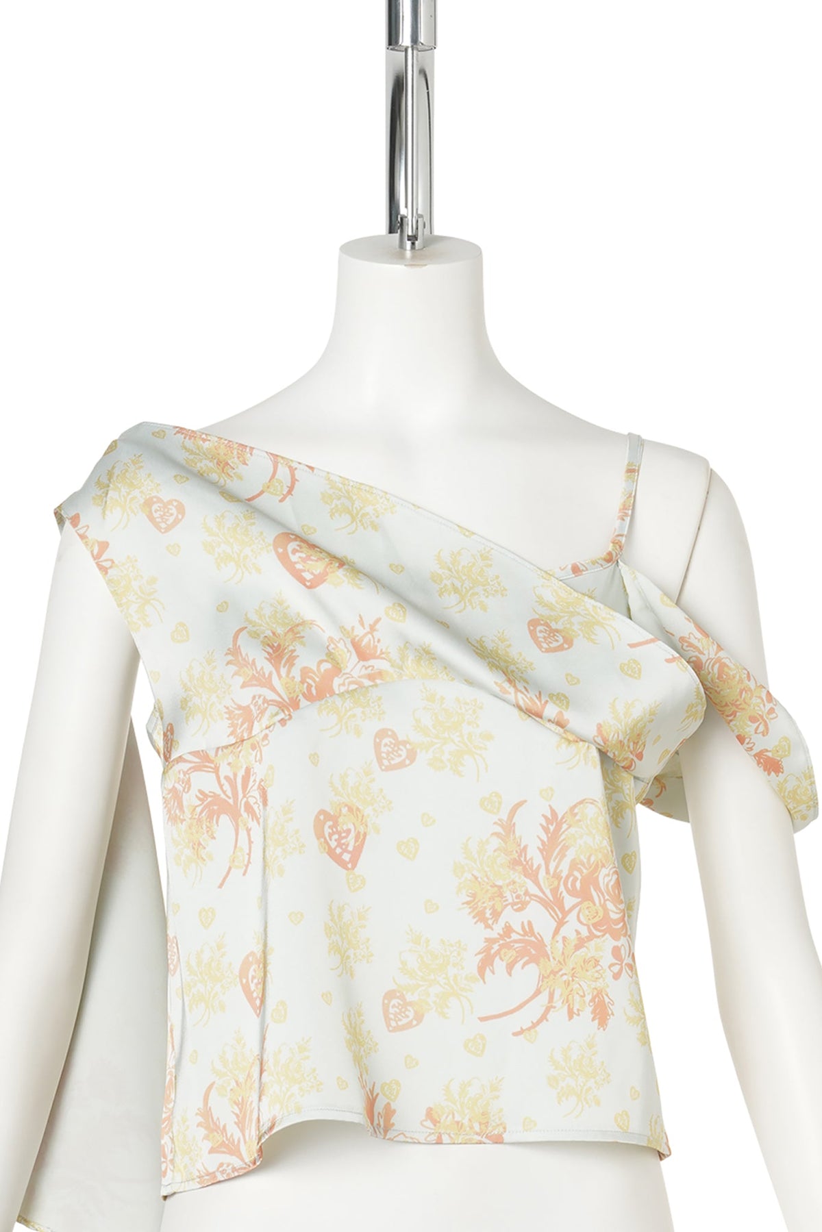 MINT ROSA HEART SCROLL SCARF TOP / MINT/BUTTER