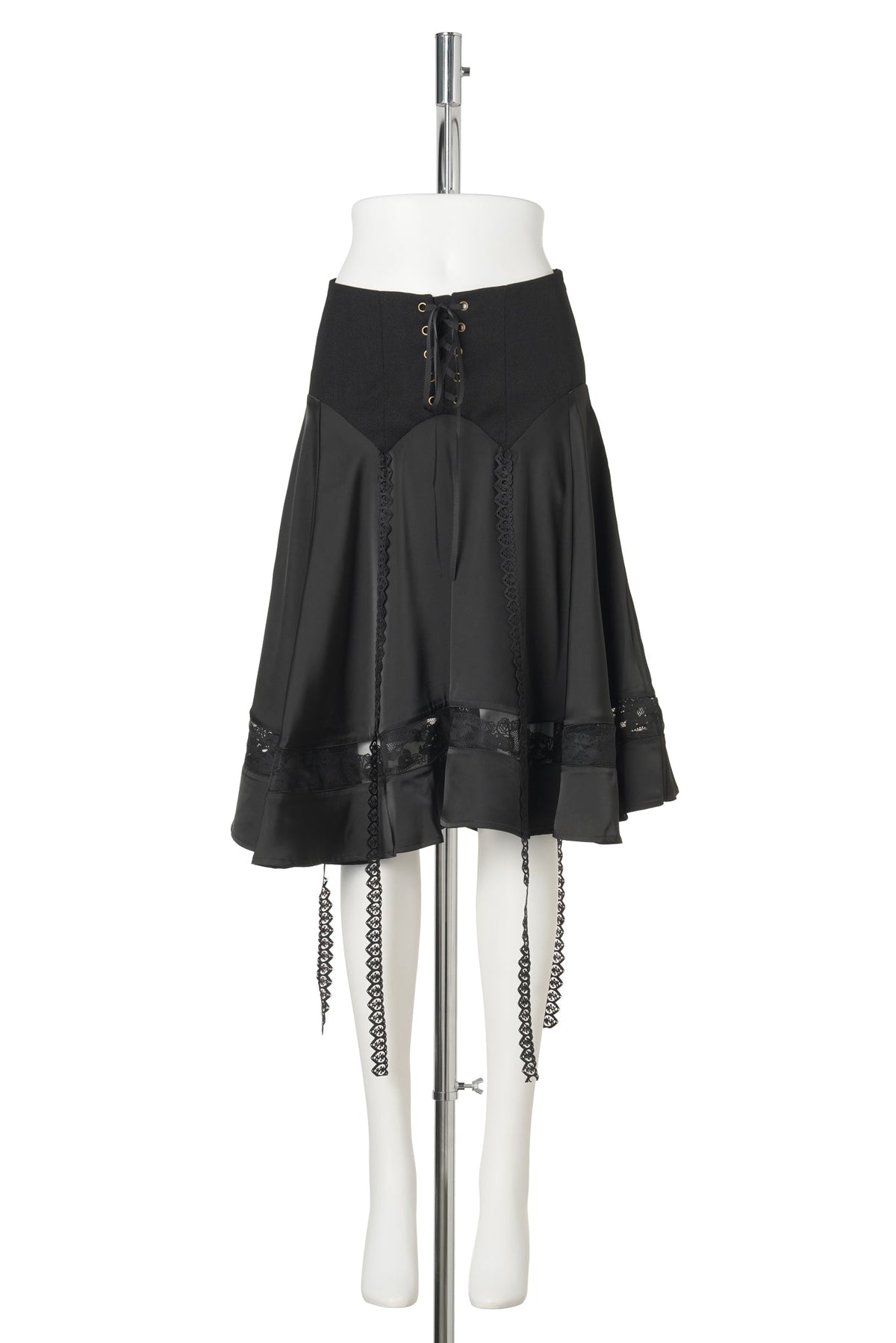 MIDNIGHT CORSET LACE SKIRT / BLACK