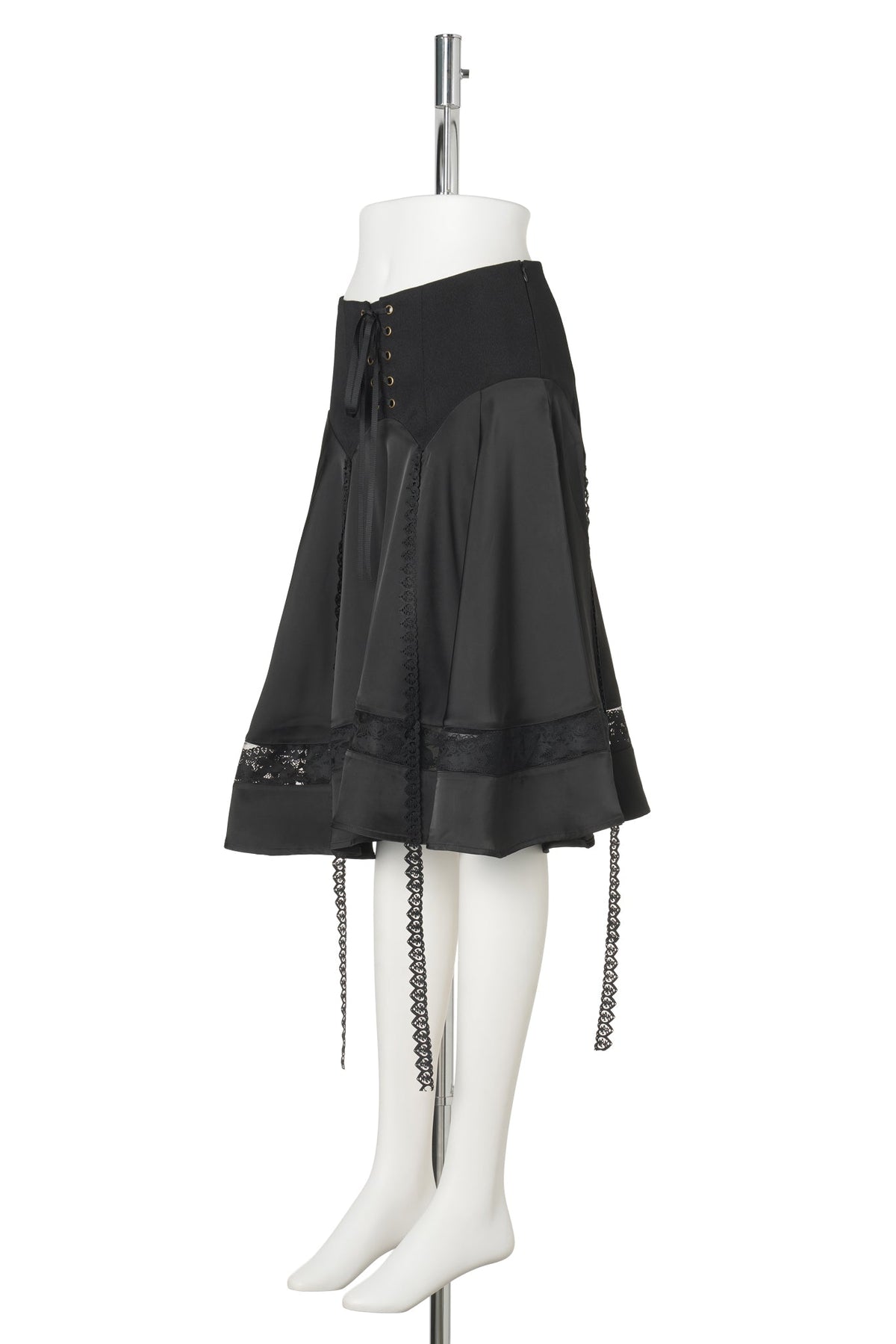 MIDNIGHT CORSET LACE SKIRT / BLACK