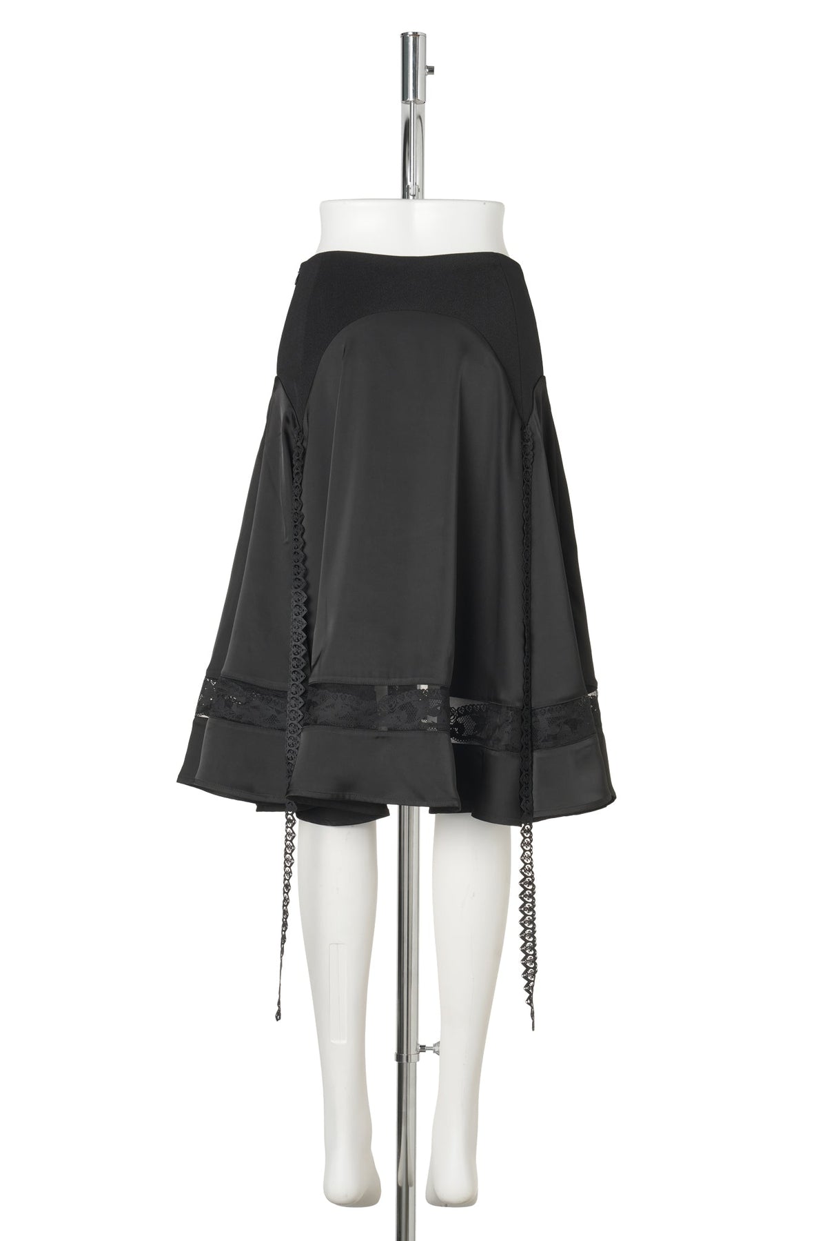 MIDNIGHT CORSET LACE SKIRT / BLACK