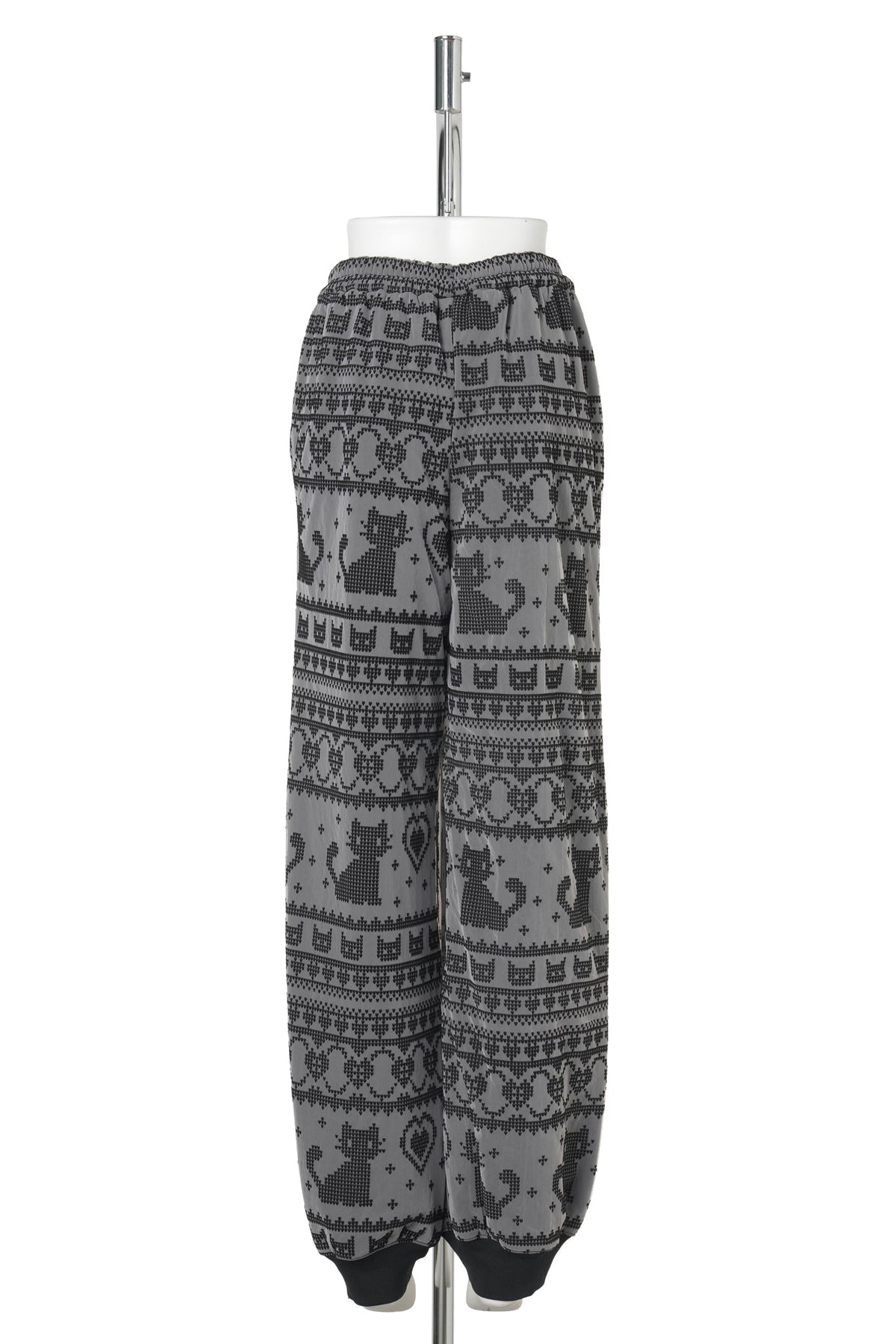 CHARCOAL ROSA JACQUARD JOGGERS / CHARCOAL/BLACK