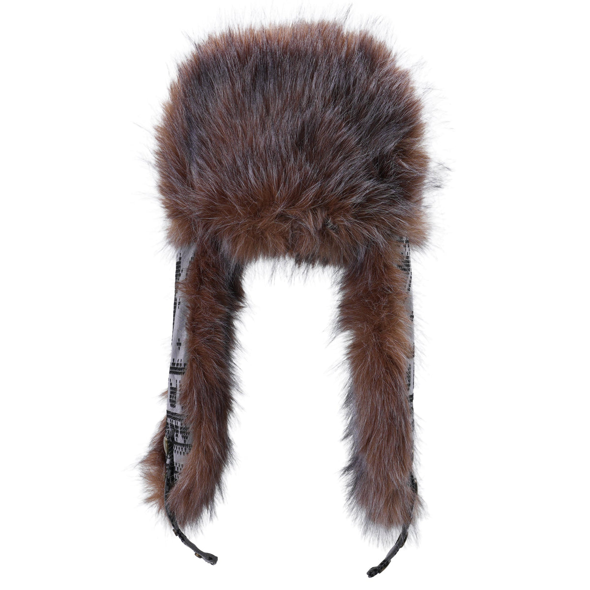 CHARCOAL ROSA JACQUARD / TRAPPER HAT / CHARCOAL/BLACK