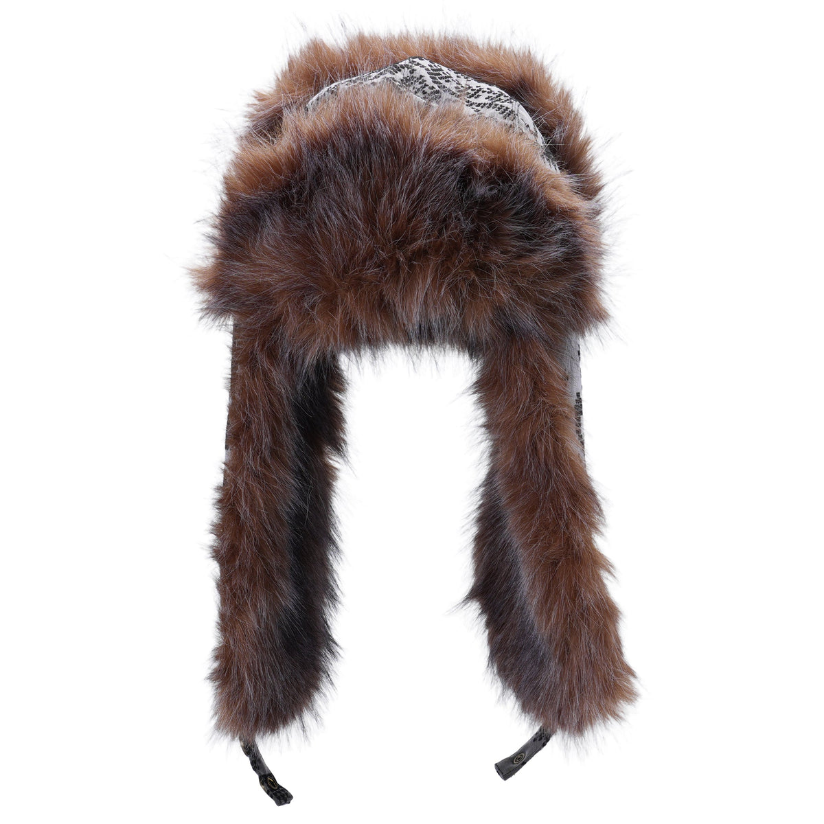 CHARCOAL ROSA JACQUARD / TRAPPER HAT / CHARCOAL/BLACK