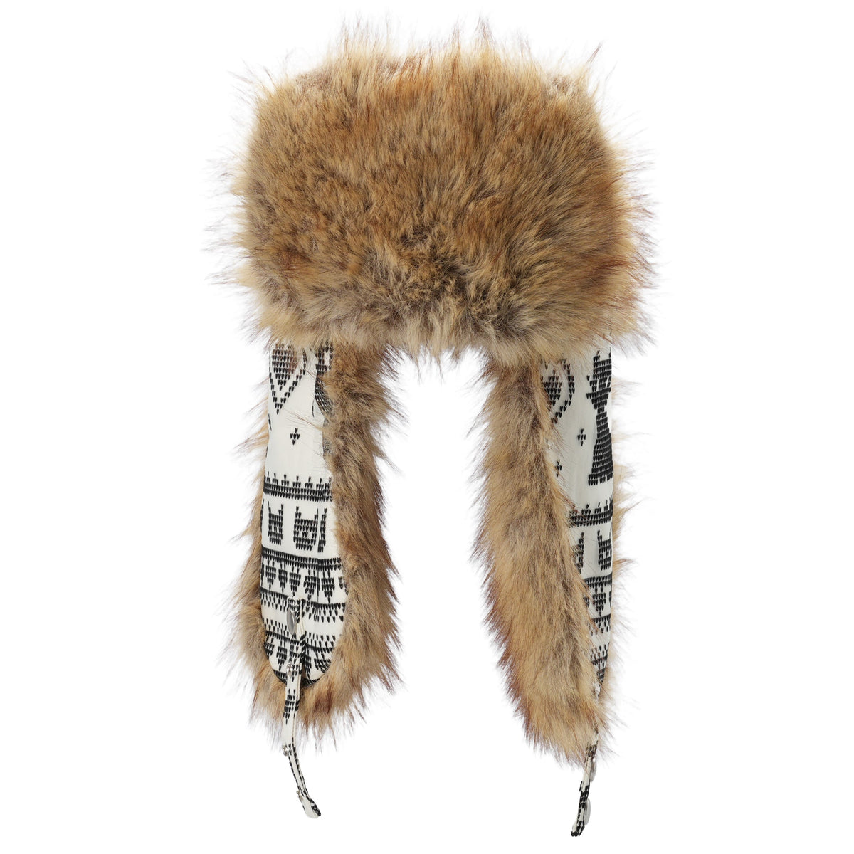 CREAM ROSA JACQUARD / TRAPPER HAT / IVORY/CHARCOAL