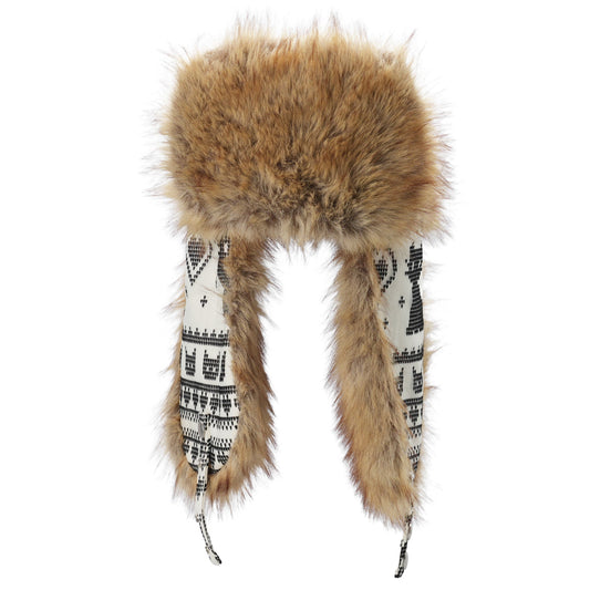 CREAM ROSA JACQUARD / TRAPPER HAT / IVORY/CHARCOAL