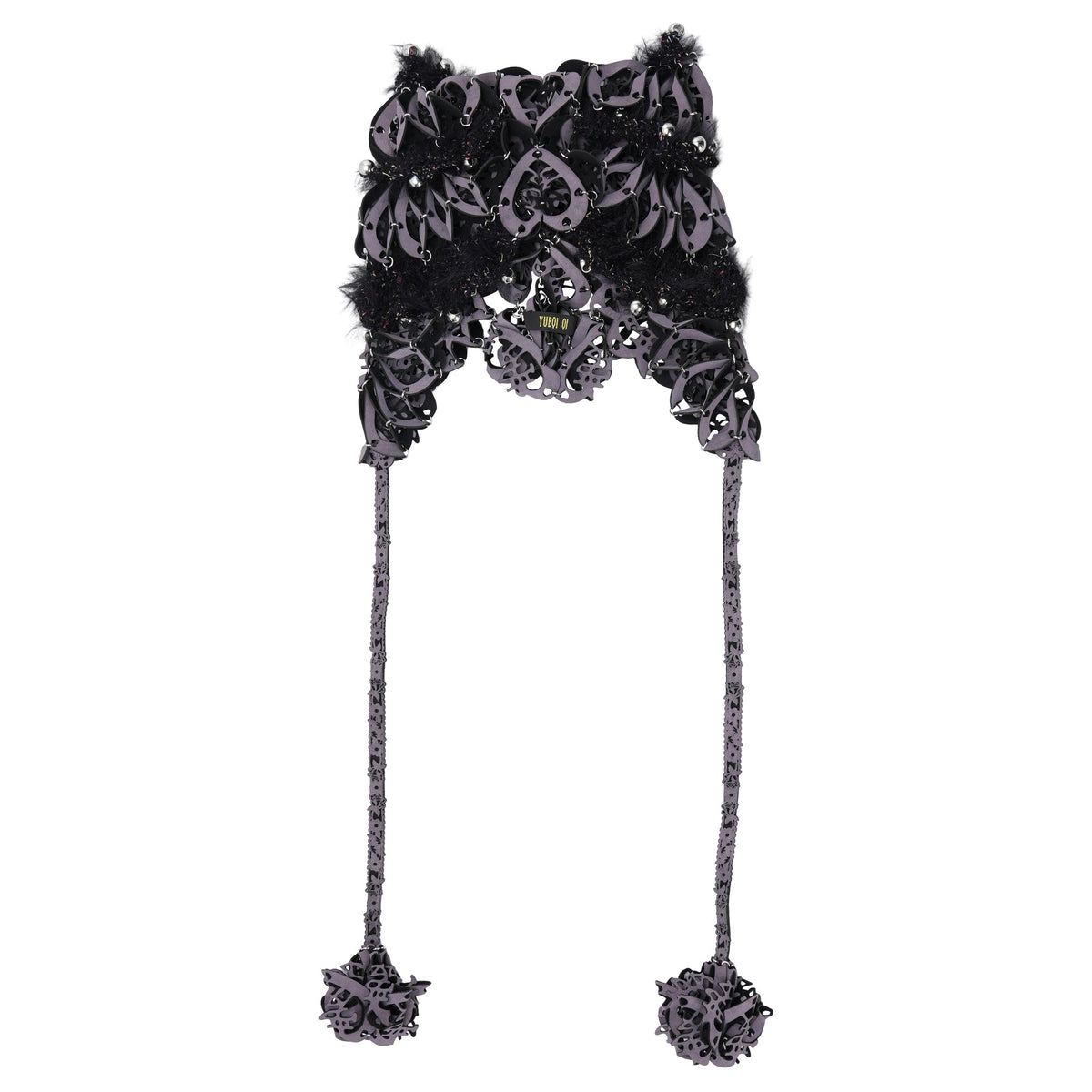 MIDNIGHT LASER LOVE CAT EARS HEADPIECE / ASH LILAC/BLACK