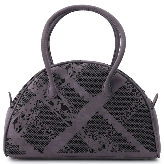ASH LILAC LACE PERFORATED / HALF MOON MINI BAG / ASH LILAC