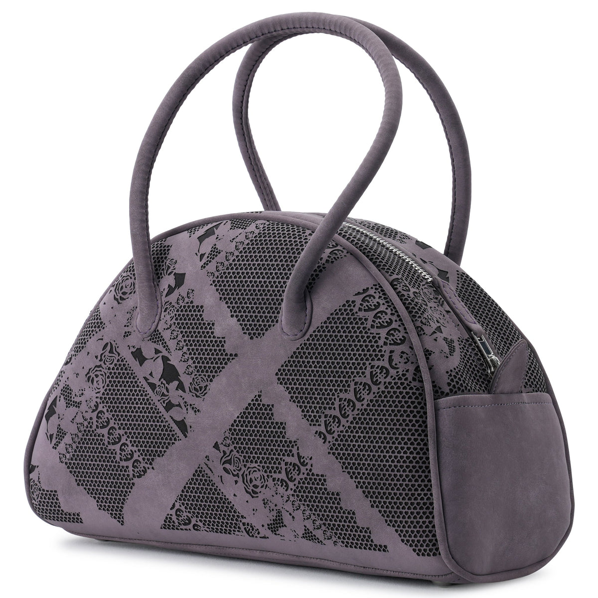 ASH LILAC LACE PERFORATED / HALF MOON MINI BAG / ASH LILAC