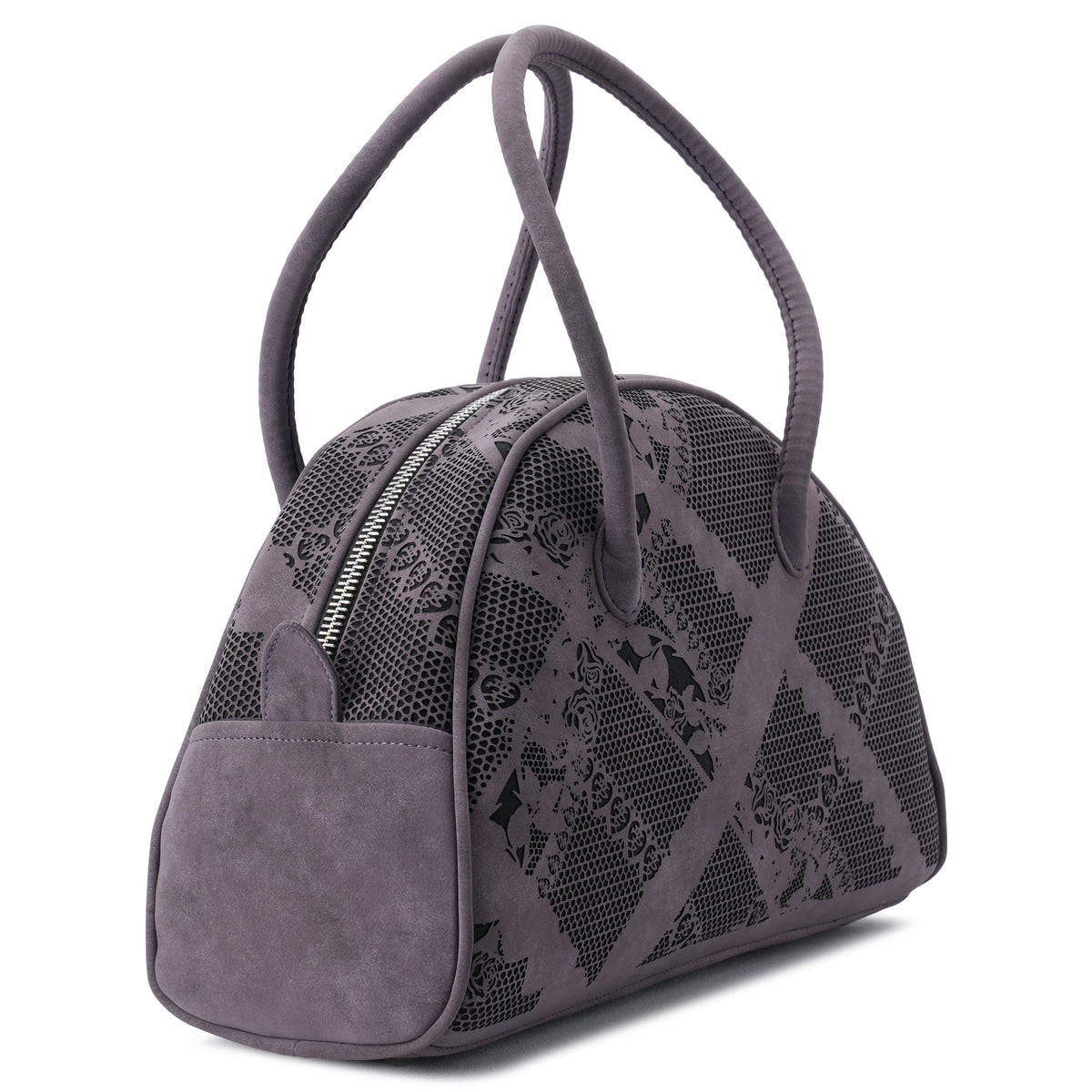 ASH LILAC LACE PERFORATED / HALF MOON MINI BAG / ASH LILAC