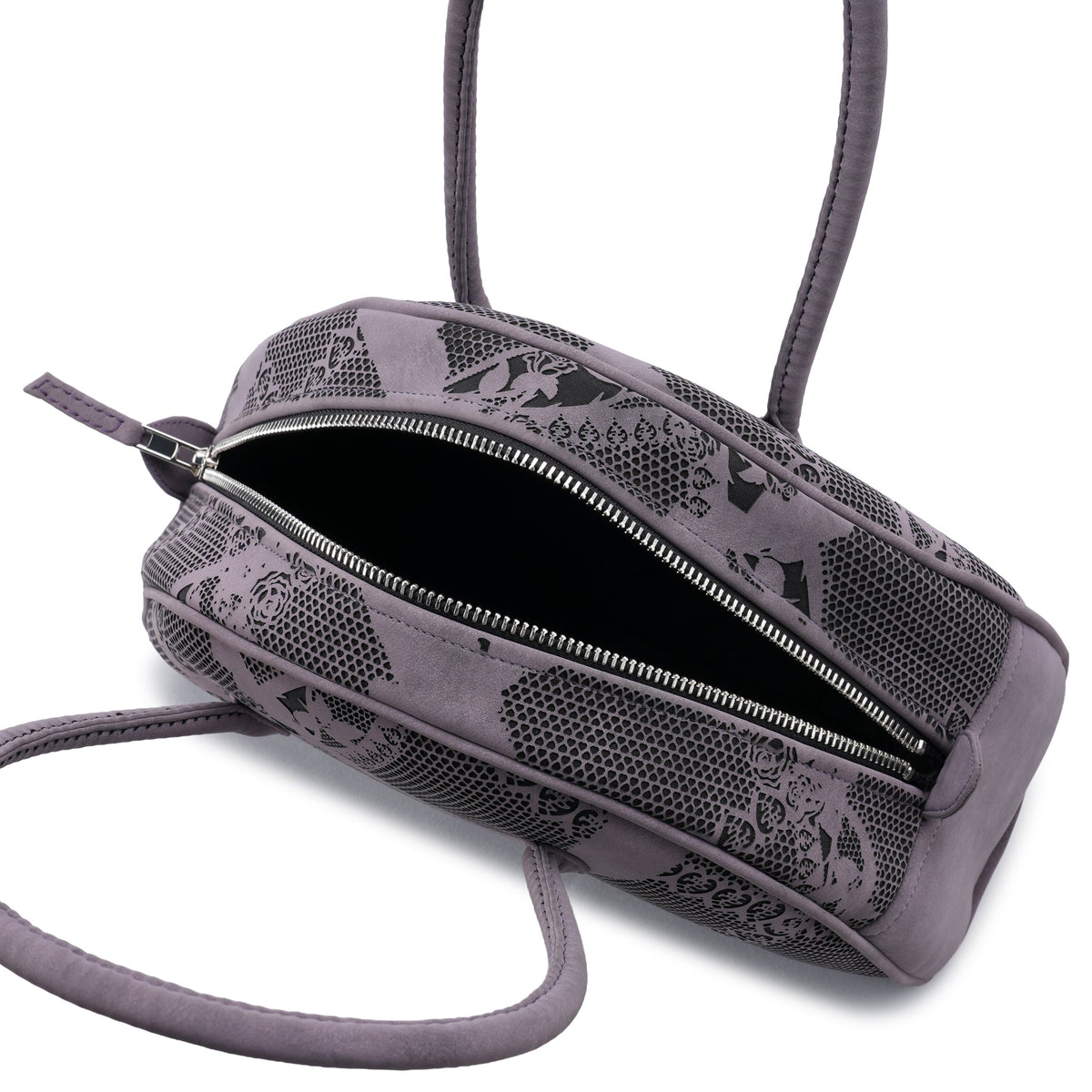 ASH LILAC LACE PERFORATED / HALF MOON MINI BAG / ASH LILAC