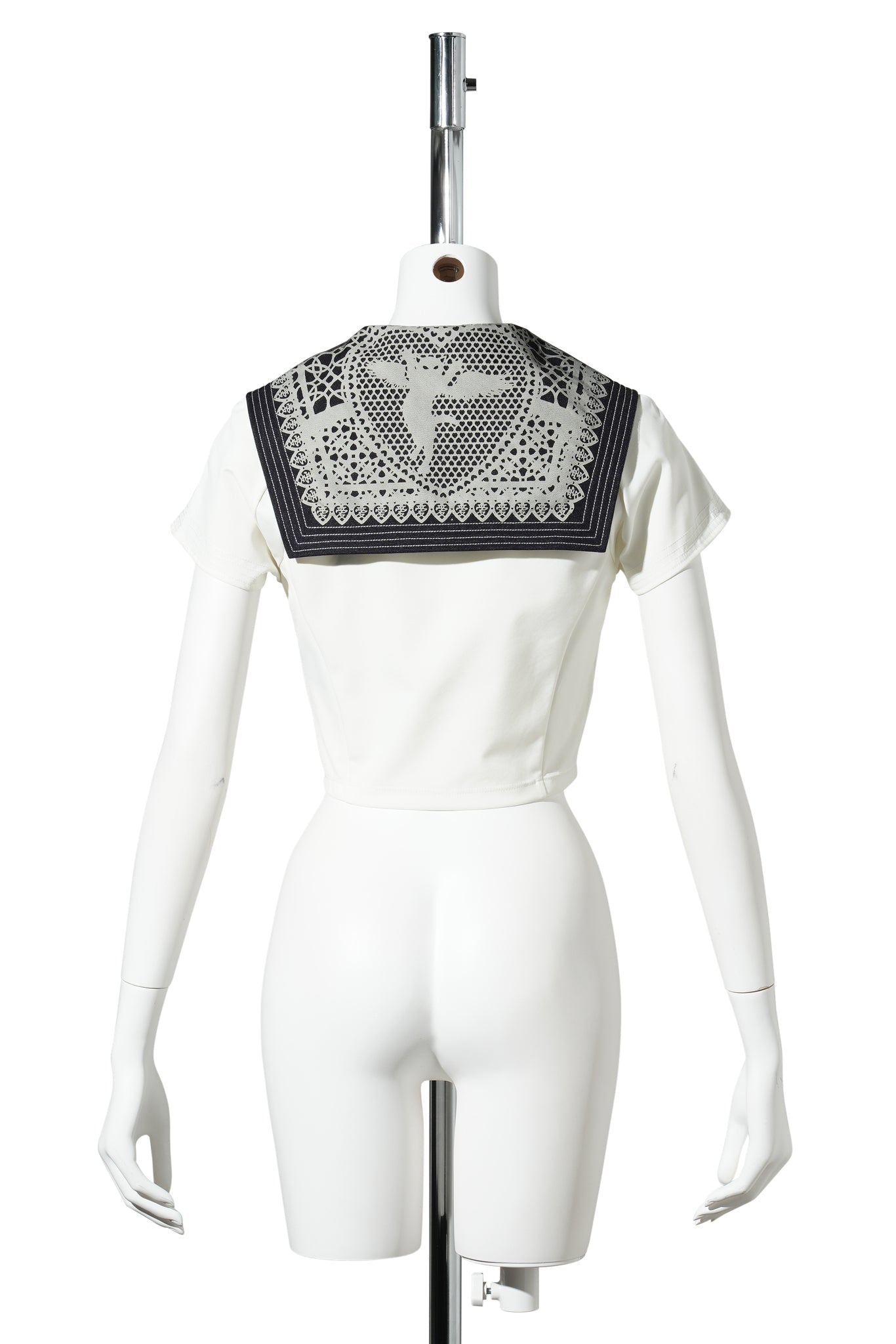 SAILOR SCARF TOP / WHITE/NAVY